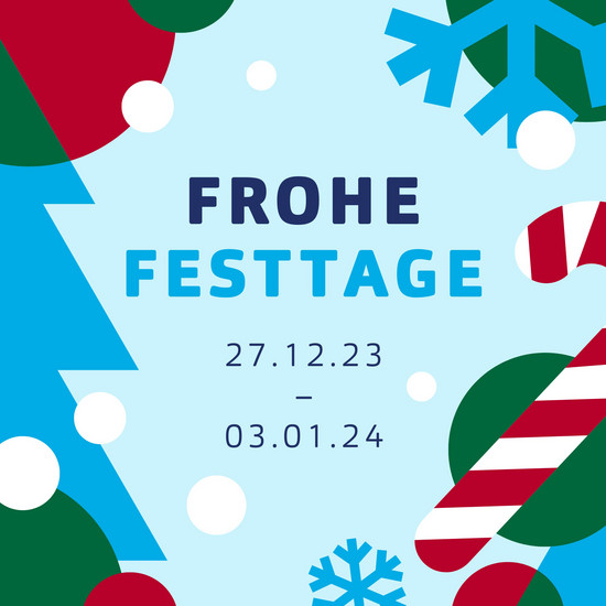 Weihnachtsferien Betriebsferien bei HOCHZWEI