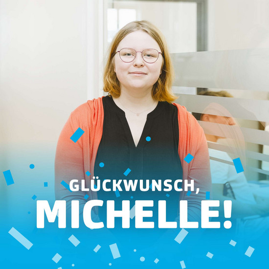 Frischgebackene Grafikerin Glückwunsch, Michelle!