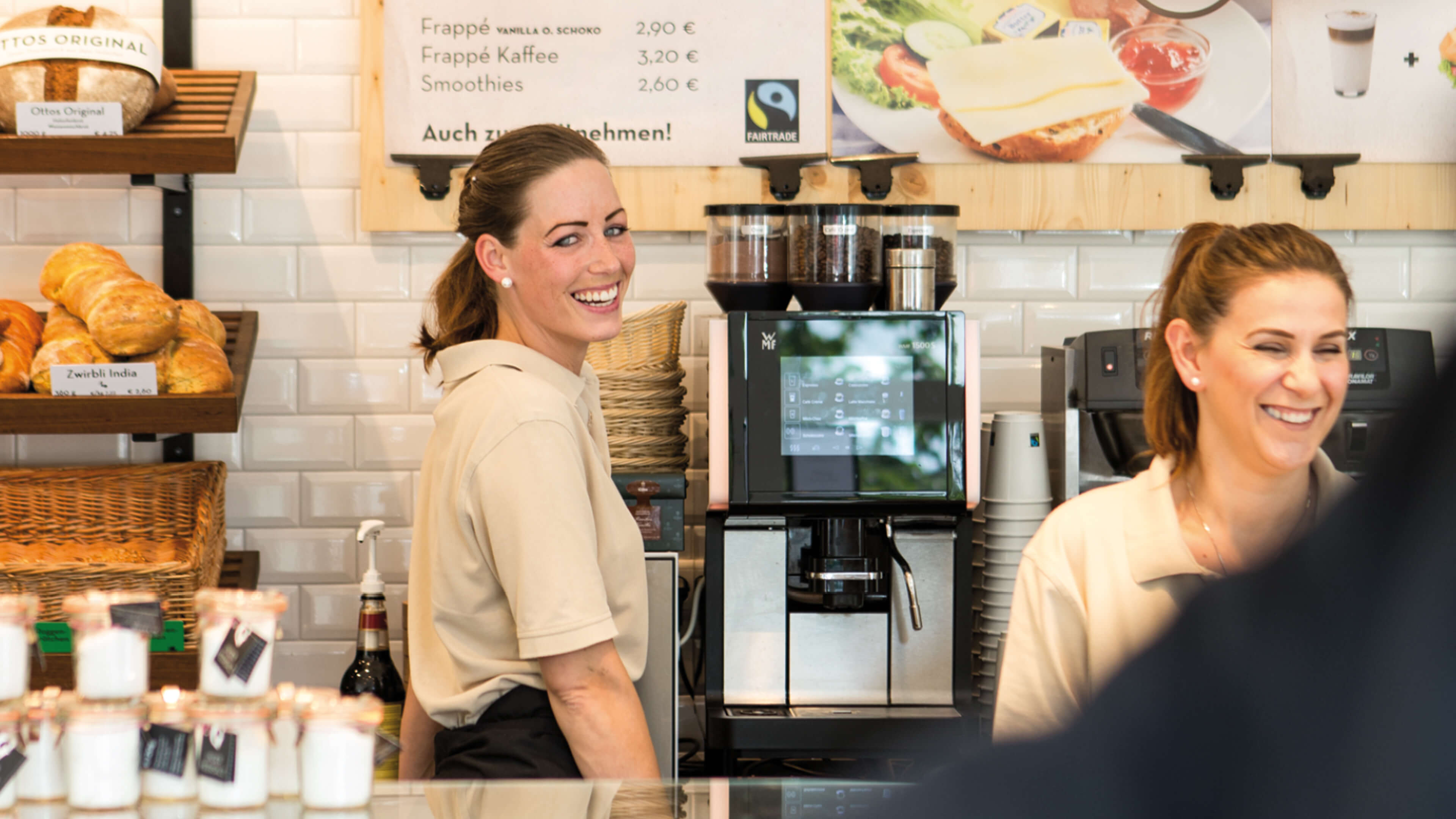 Bäckerei Verkäuferinnen bei der Arbeit
