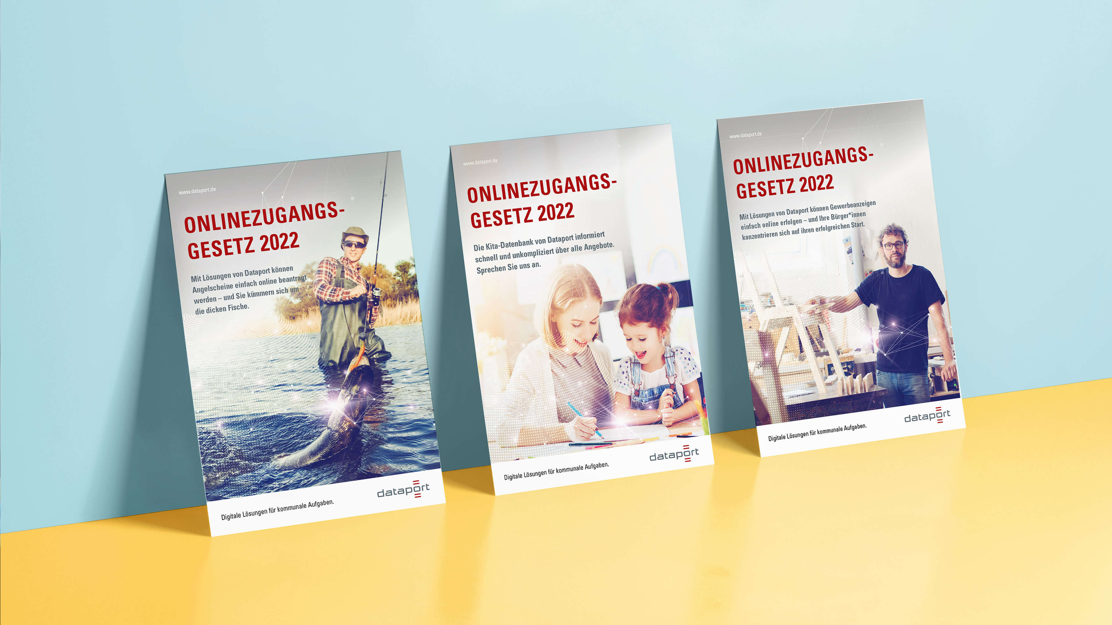 Drei Werbeflyer von Dataport