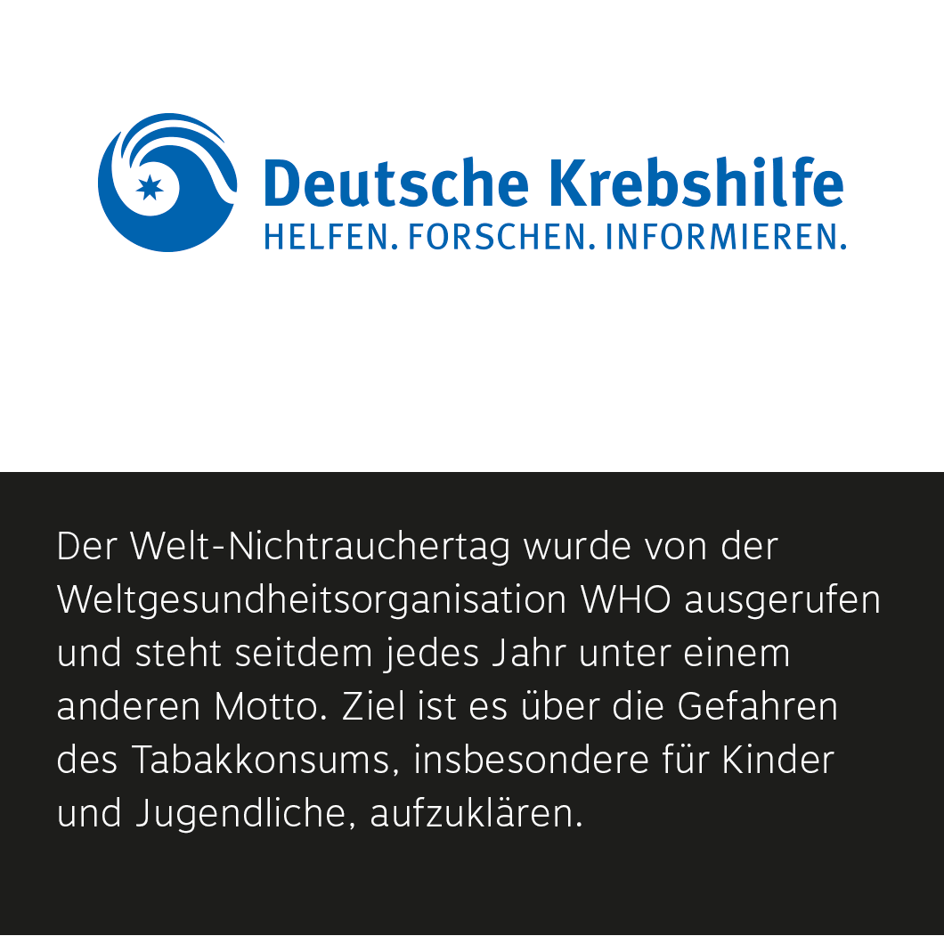 Blaues Logo von der deutschen Krebshilfe