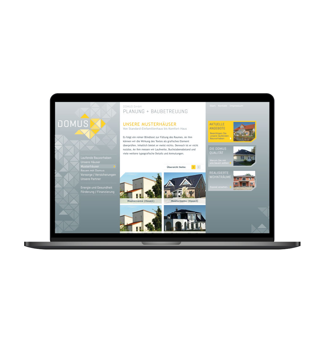 domus-08.jpg Laptop mit Domus Website