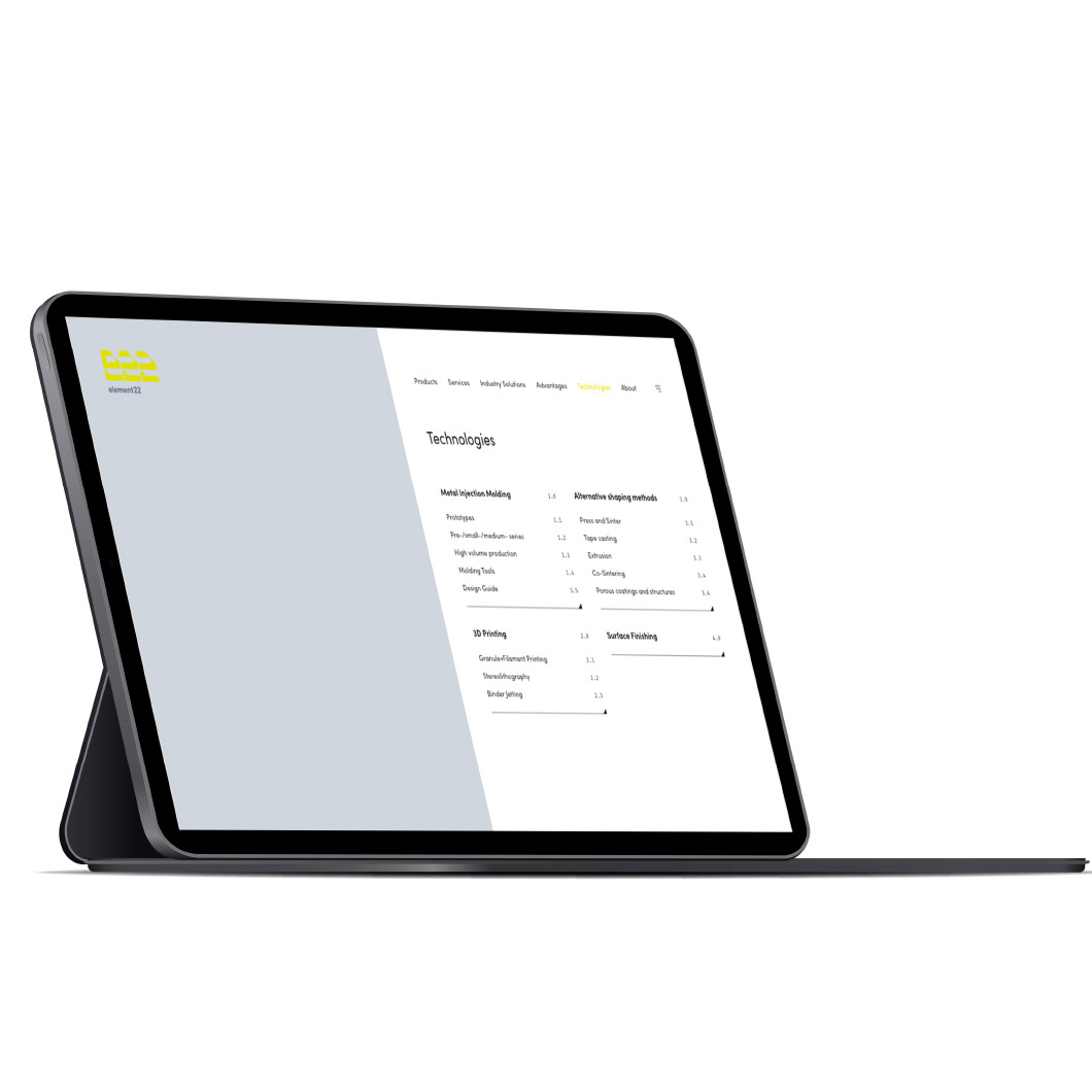 element22-10.jpg Ipad mit geöffneten Menü von Element