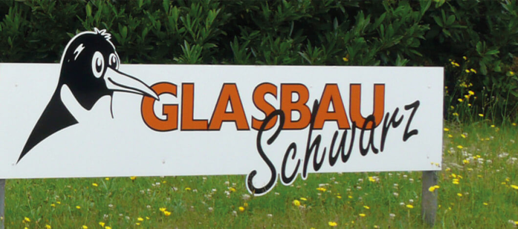 Schild von Glasbau Schwarz