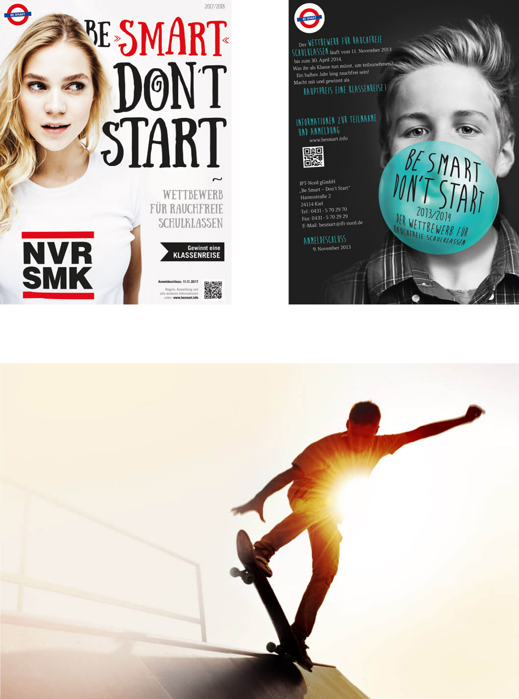 be-smart-03-04.jpg Skateboardfahrer fährt auf Rampe