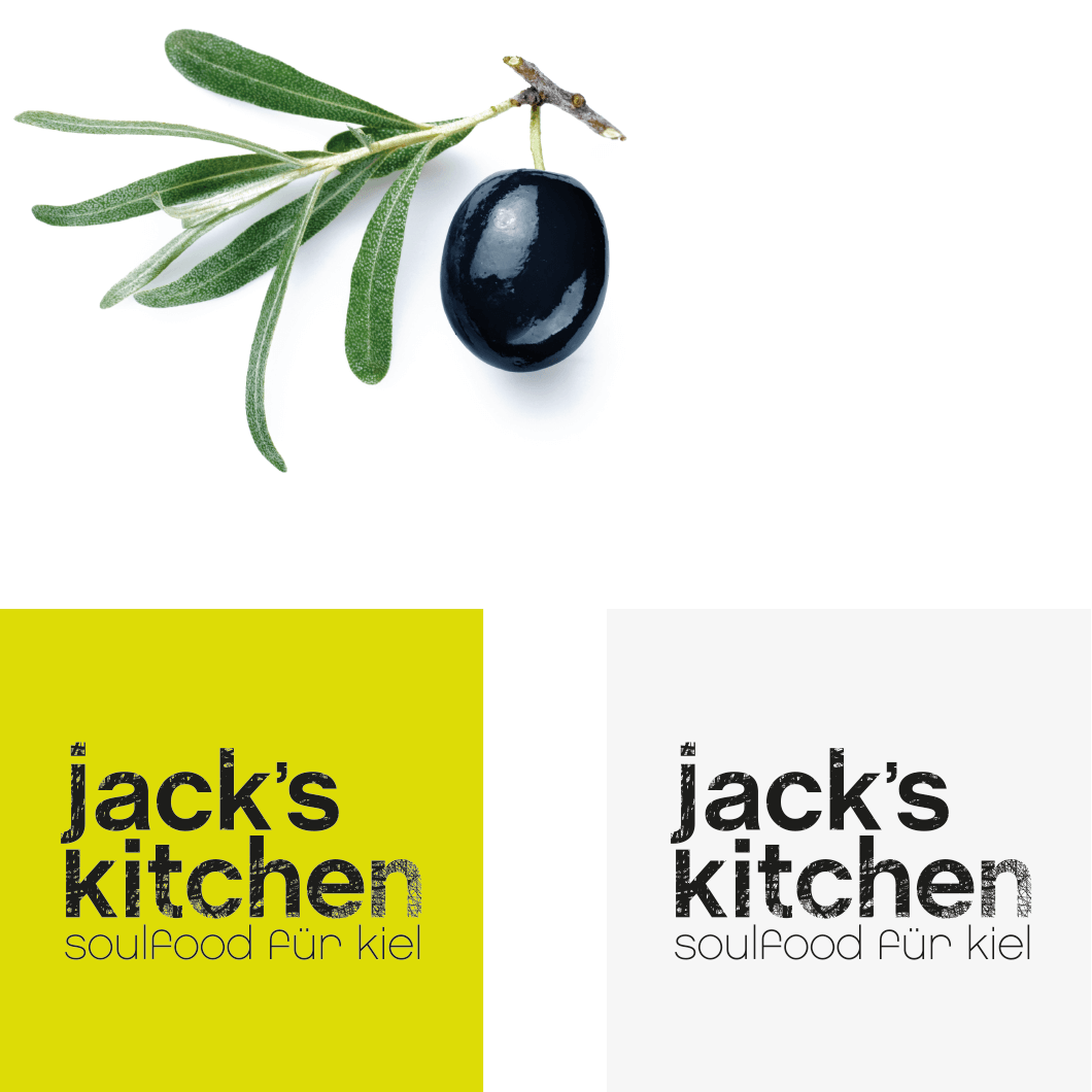 Olive mit grünem Blatt