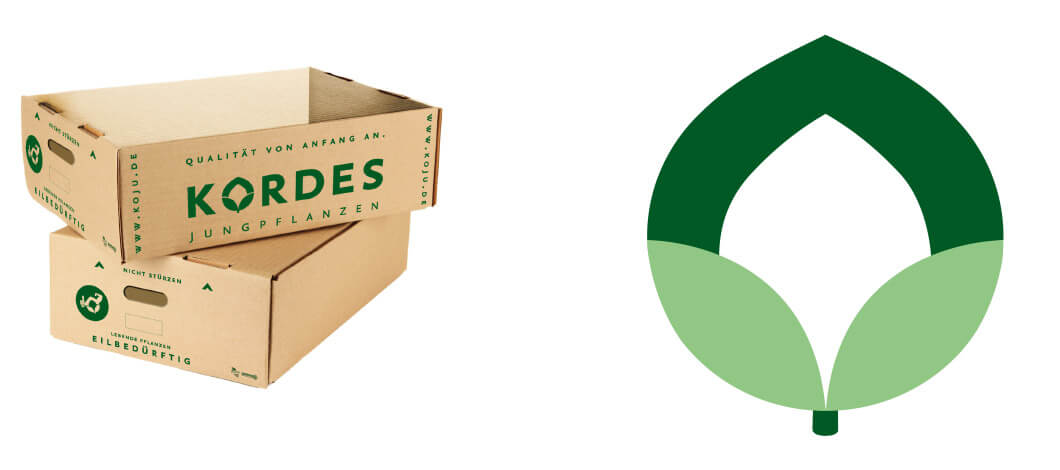 Brauner Karton von Kordes