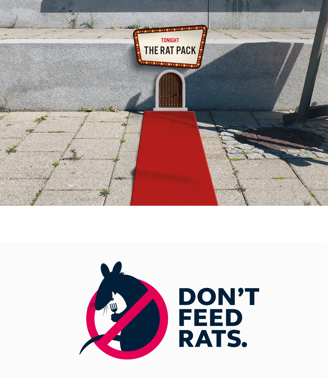 kiel-rattenkampagne-05-06.jpg Grauer Straßenrand mit rotem Teppich