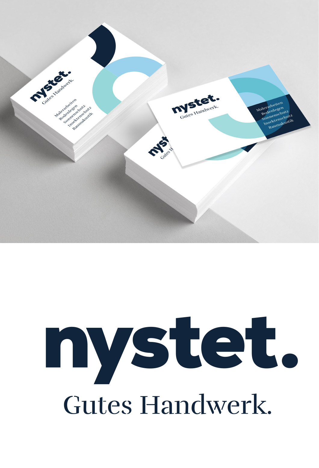 Helle Visitenkarte von Nystet