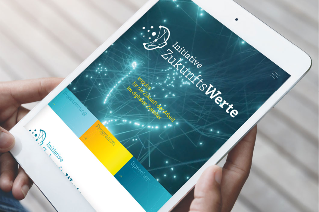 zukunftswerte-03.jpg Homepage von Zukunftswerte geöffnet auf Ipad