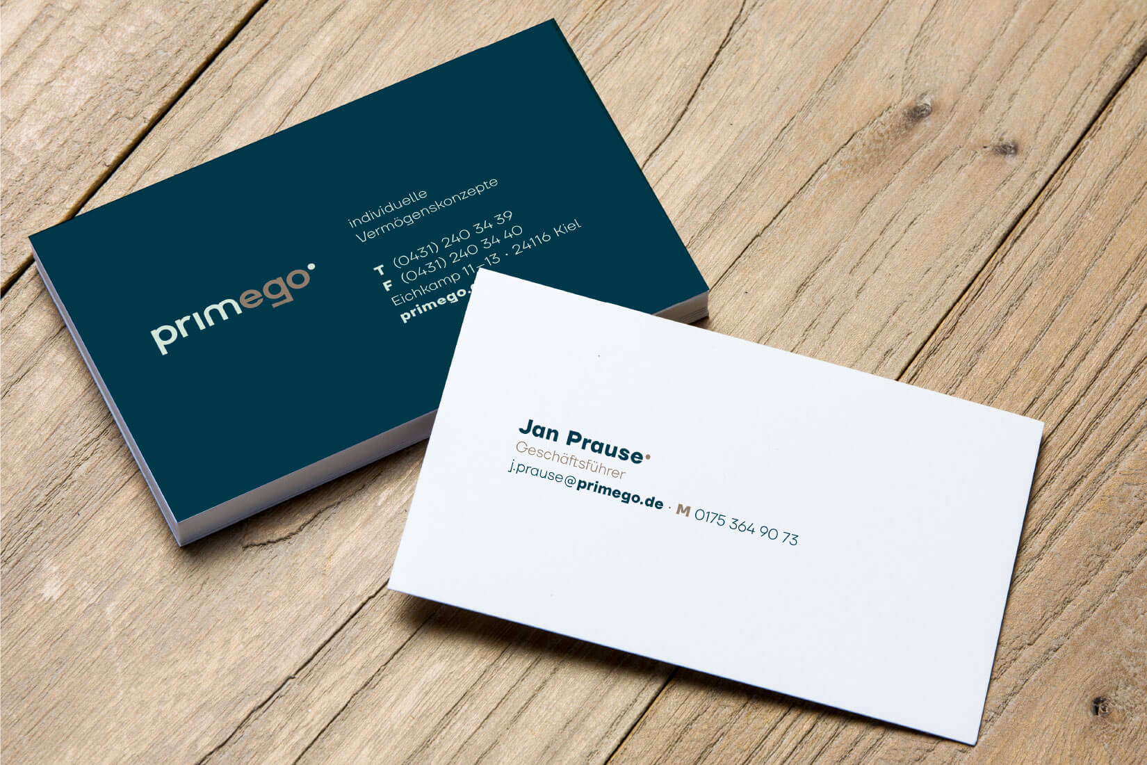 Visitenkarte von Primego