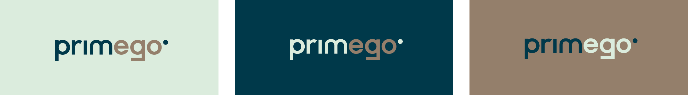 Drei Kästen in grün blau braun