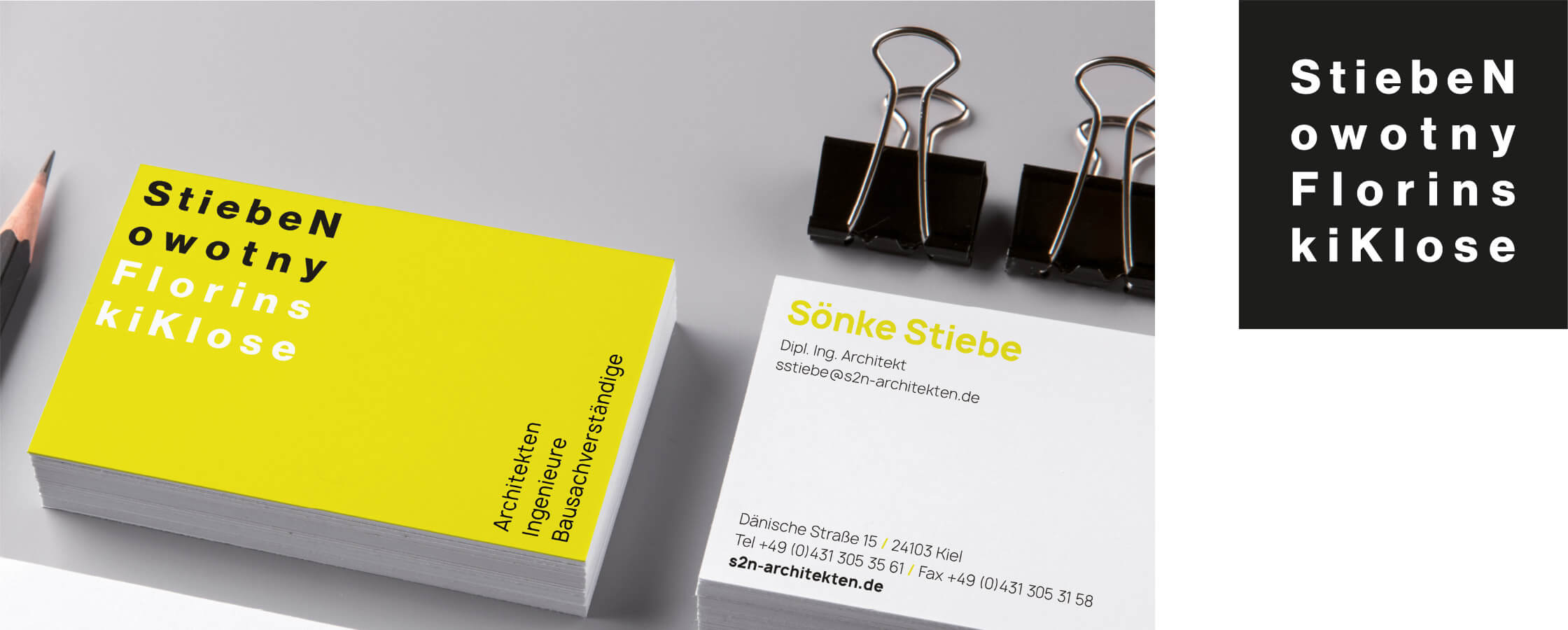 Visitenkarten von s2n Architekten