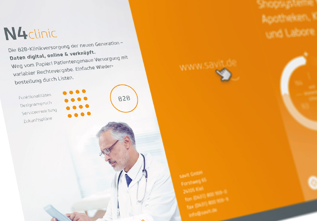 Werbung von Savit mit Arzt