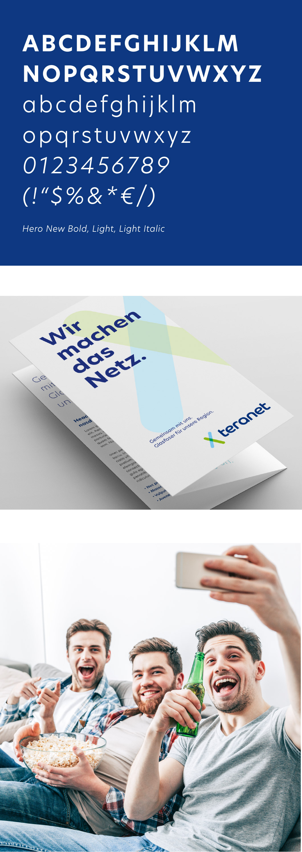 Drei Männer machen ein Selfie