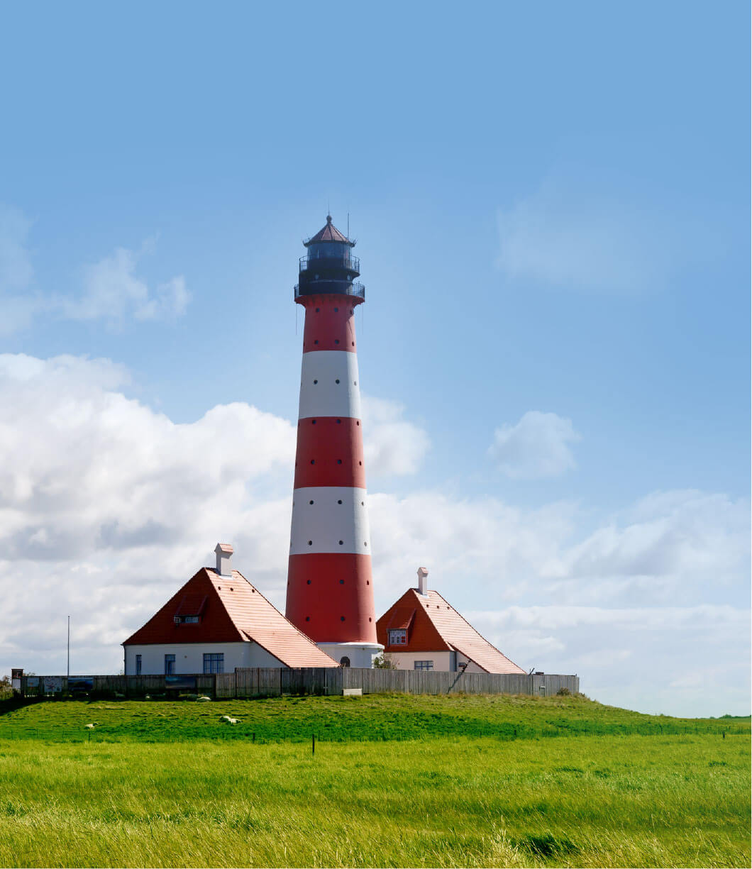 Leuchtturm auf einer Insel