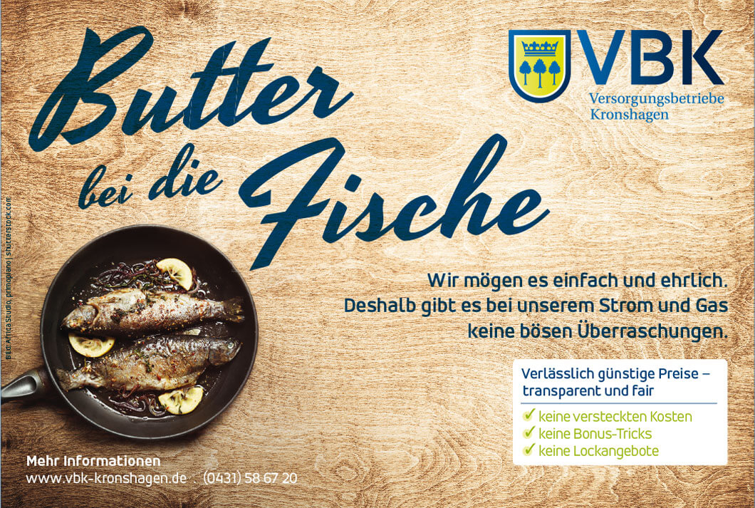 Pfanne mit zwei Fischen