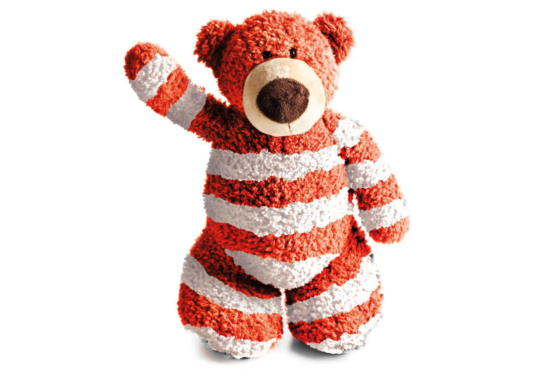 vegesack_07.jpg Rot Weiß gestreifter Teddybär