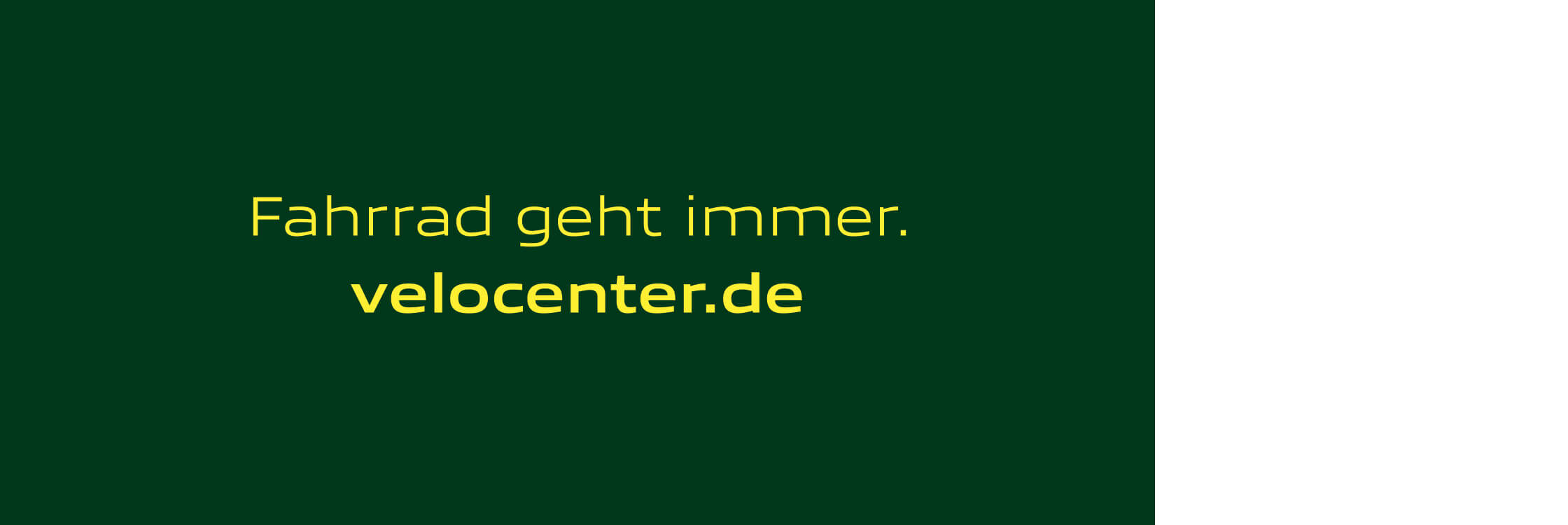 Grünes Banner mit gelber Schrift