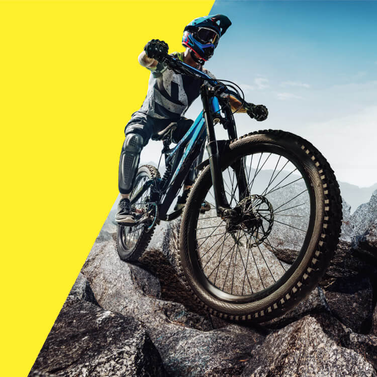 Abgefahren Person auf Motorcross