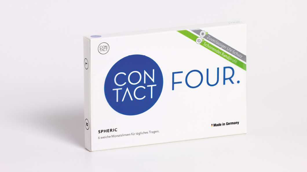 Weiße Kontaktlinsenpackung von Wulff Contactlinsen 