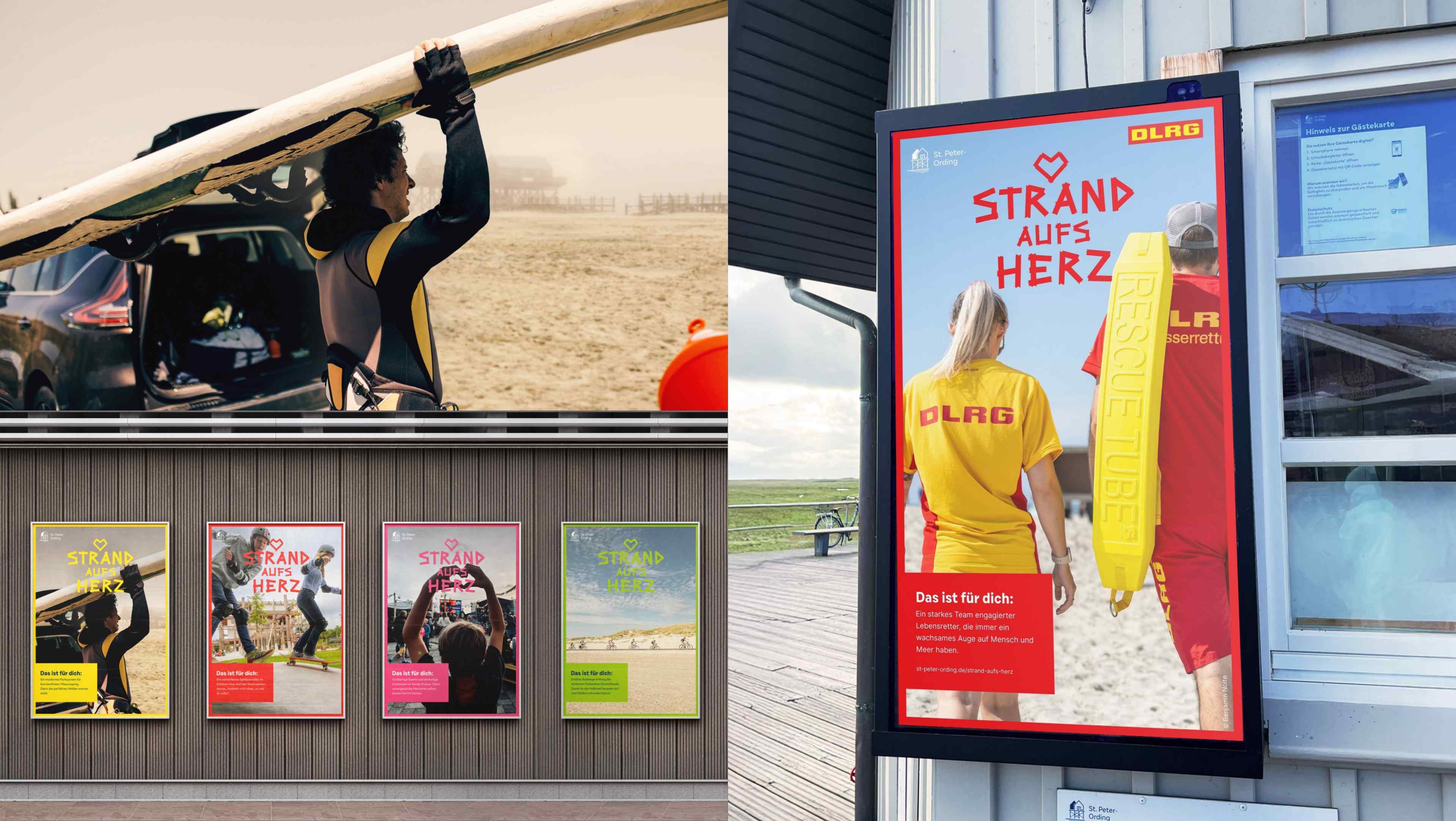 Fotokollage mit verschiedenen Kampagnen