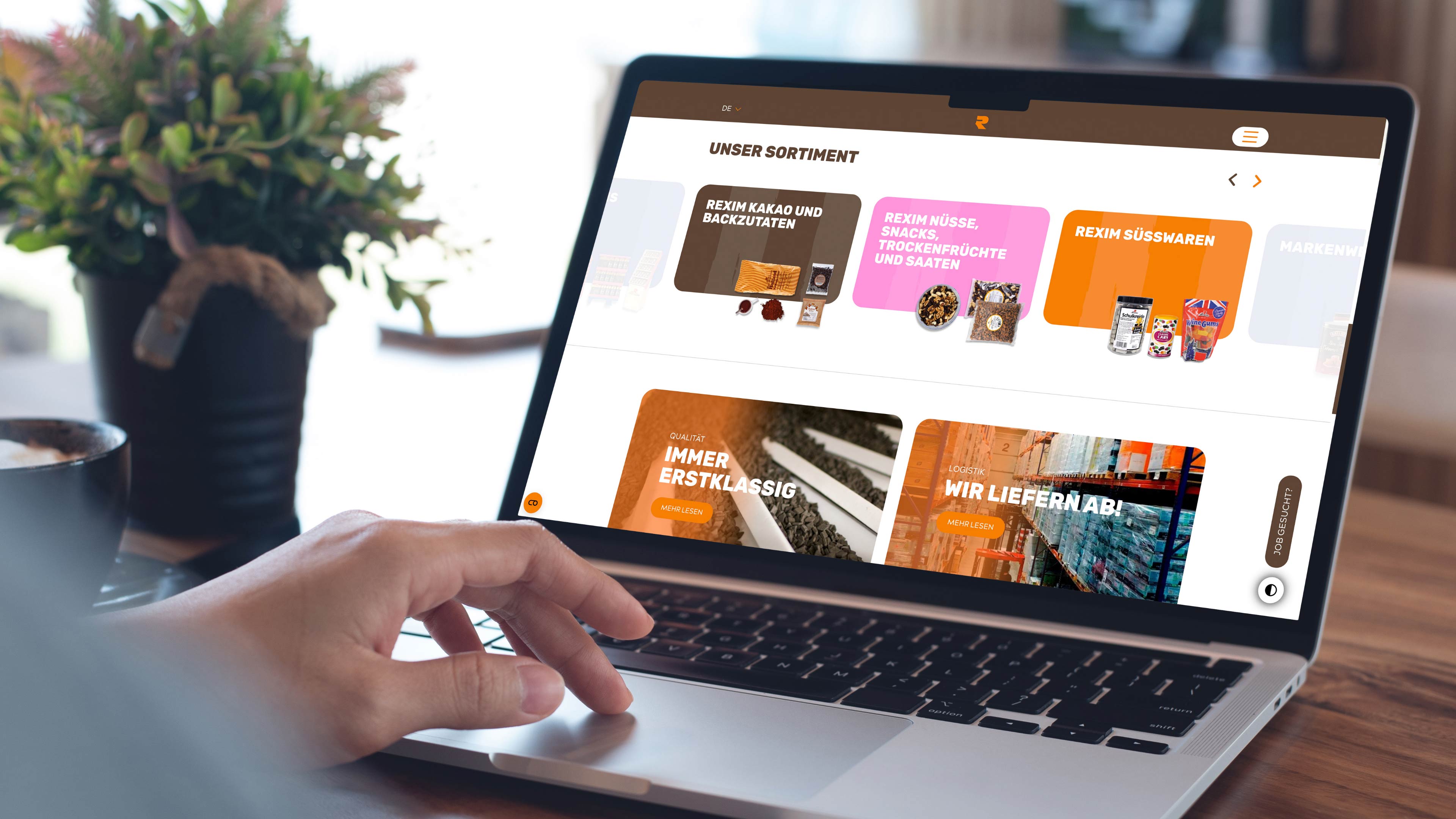 Bunte Kacheln von einer Website