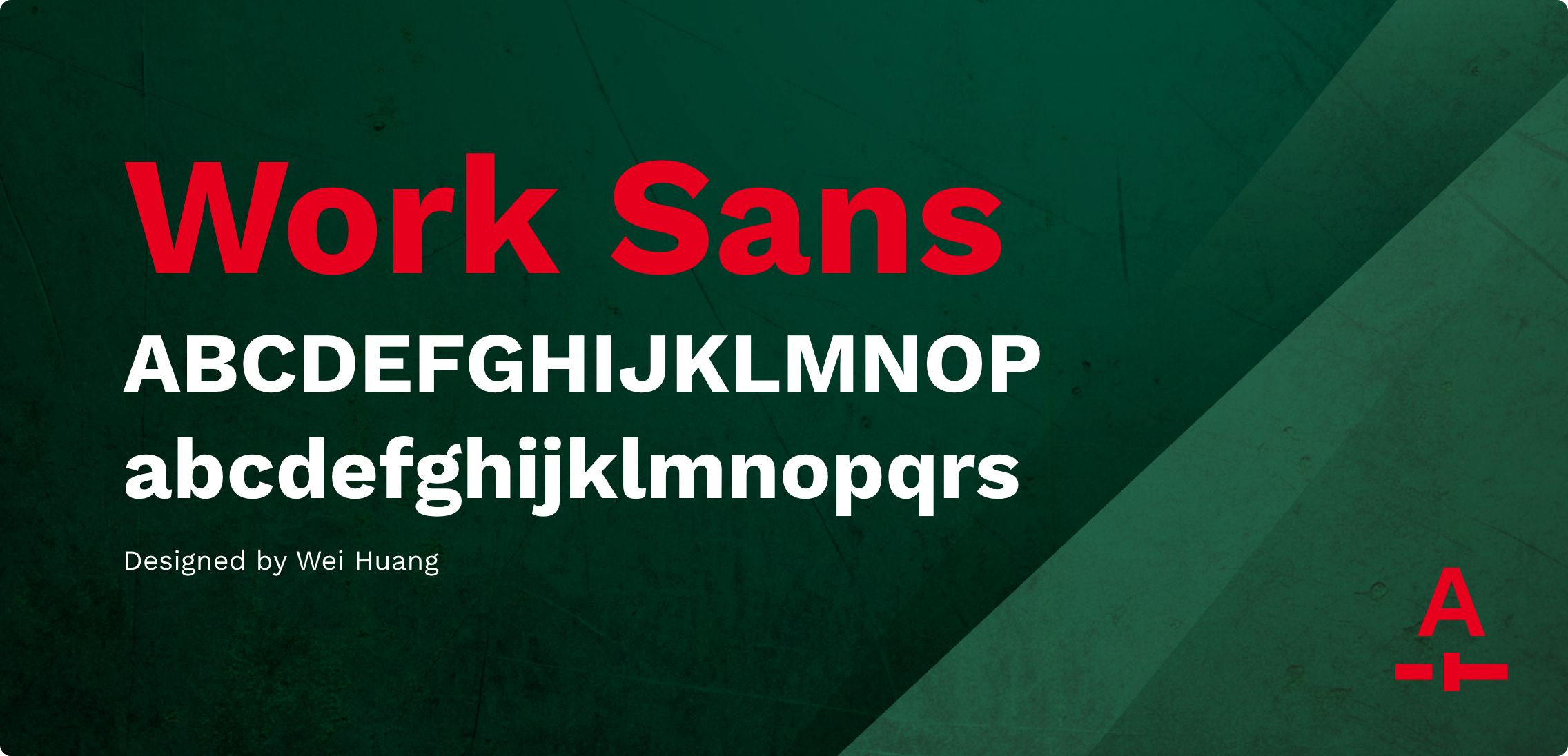 Beispiel der verwendeten Schrift mit dem Namen Work Sans