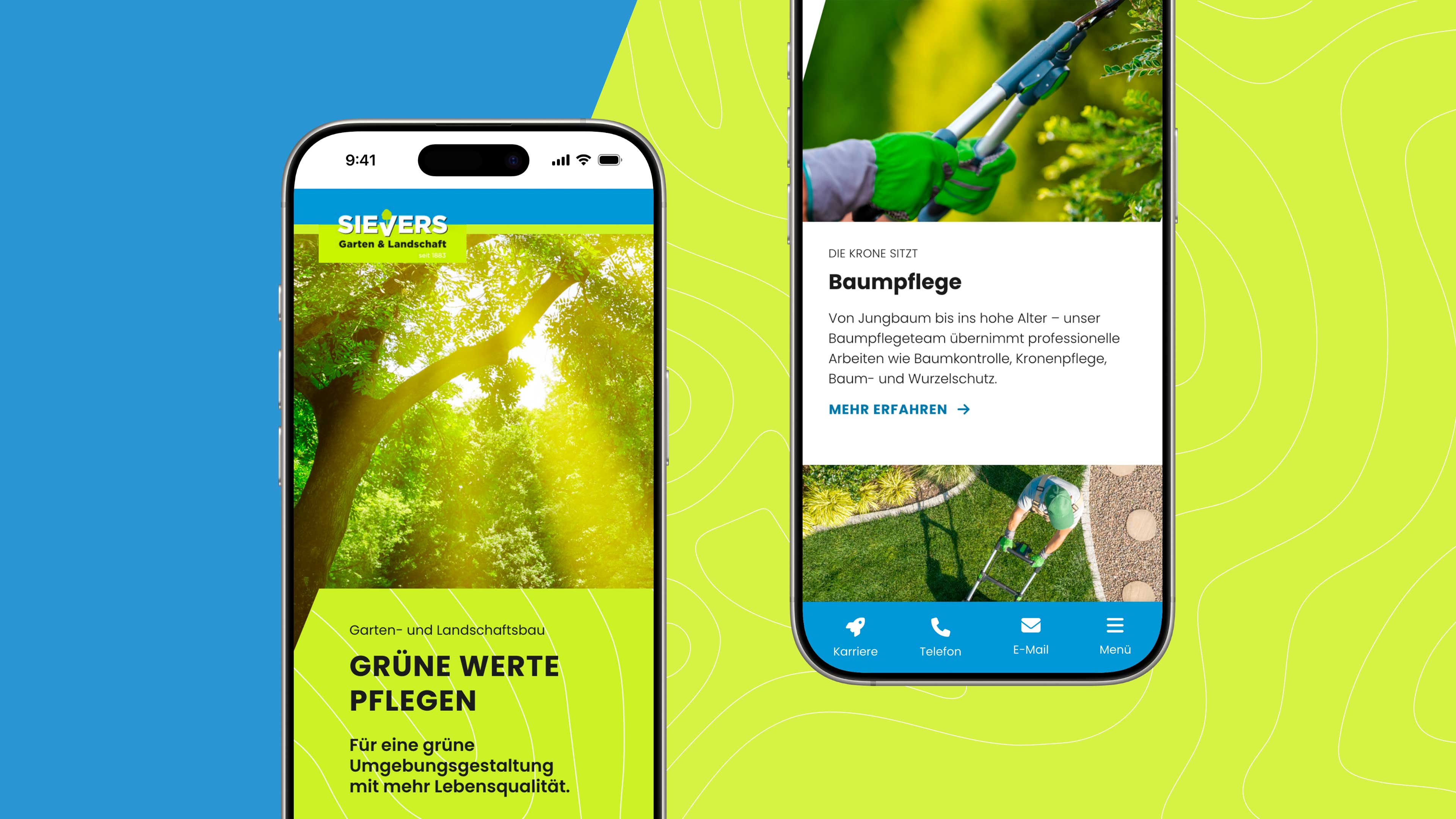 h2_wisi_slider_02.jpg Zwei Smartphones mit der Sievers Webseite.