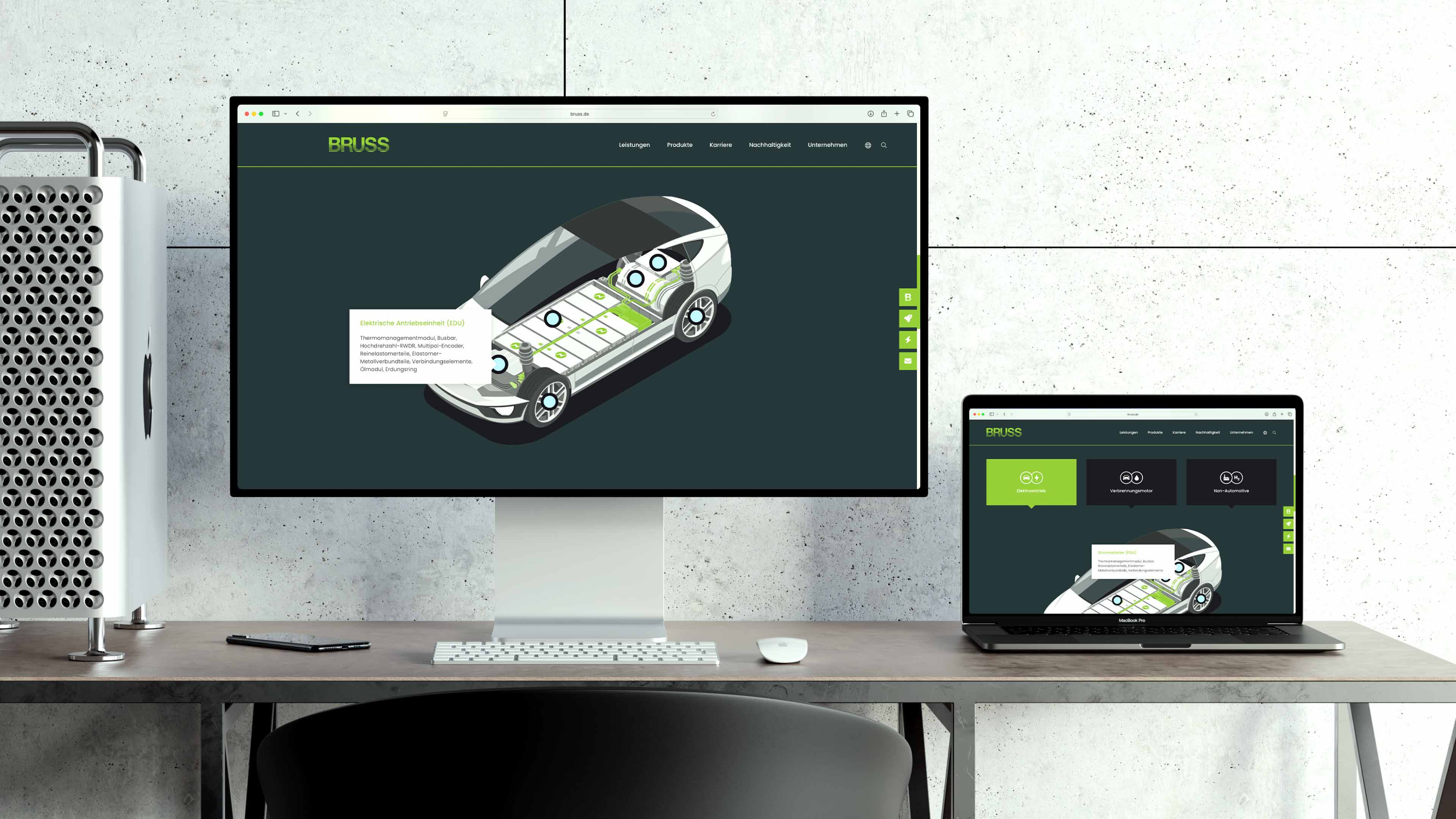 h2_bruss_slider_01.jpg Ein Arbeitsplatz mit zwei Bildschirmen auf denen die Bruss Webseite zu sehen ist.