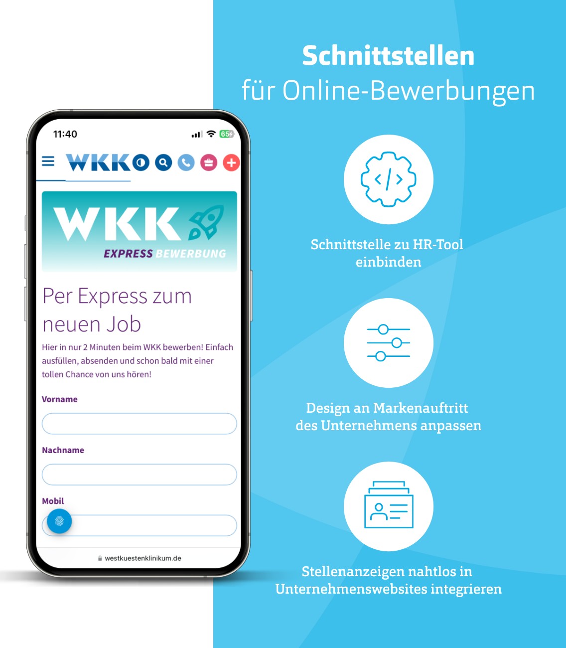 Übersicht einer Karriereseite