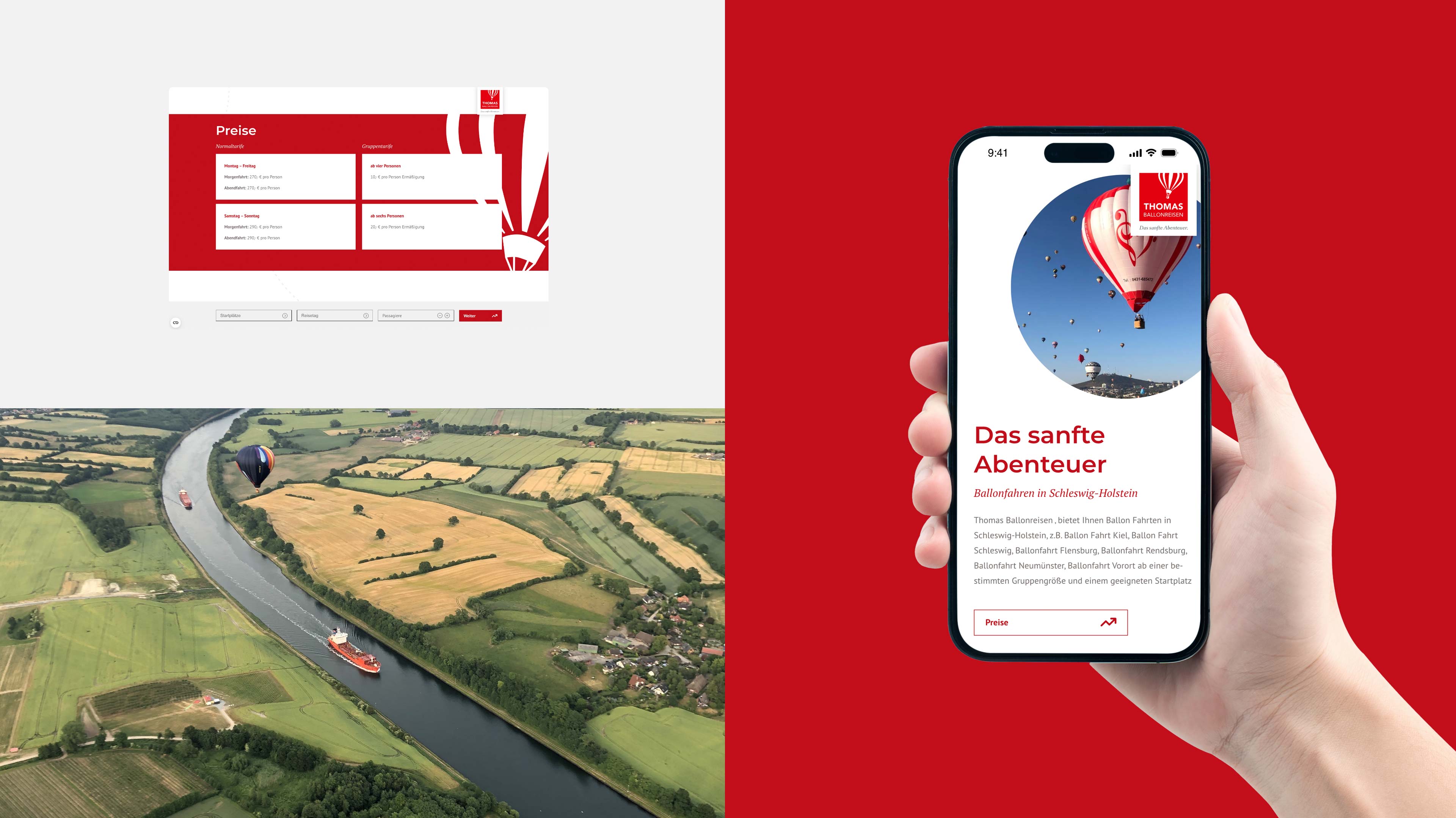 h2_toba_slider_03.jpg Collage mit zwei Bildern der Webseite und einer Luftaufnahme eines Flusses