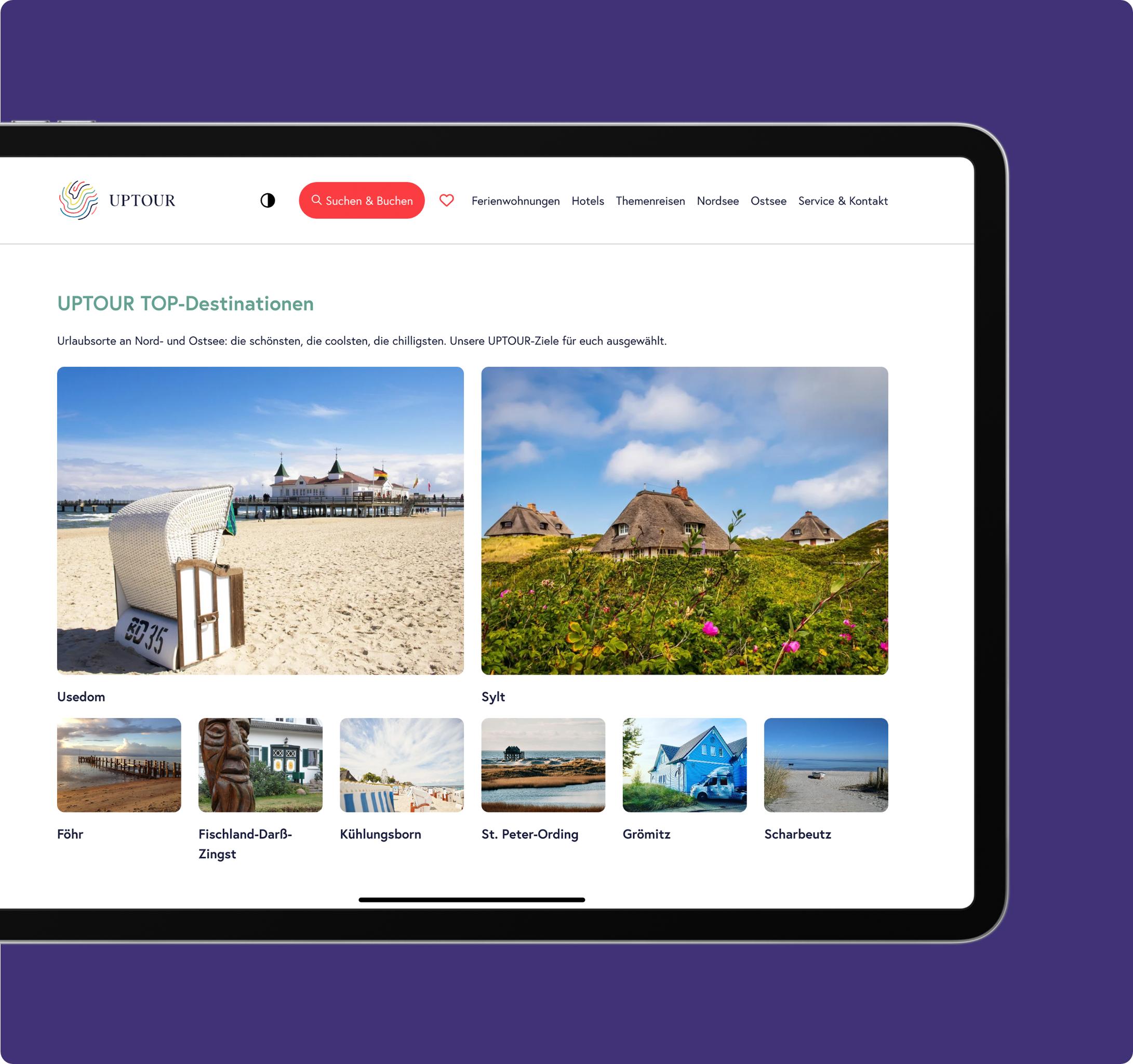 h2_upt_teaser_01.jpg Ansicht der Uptour Webseite auf einem Tablet.