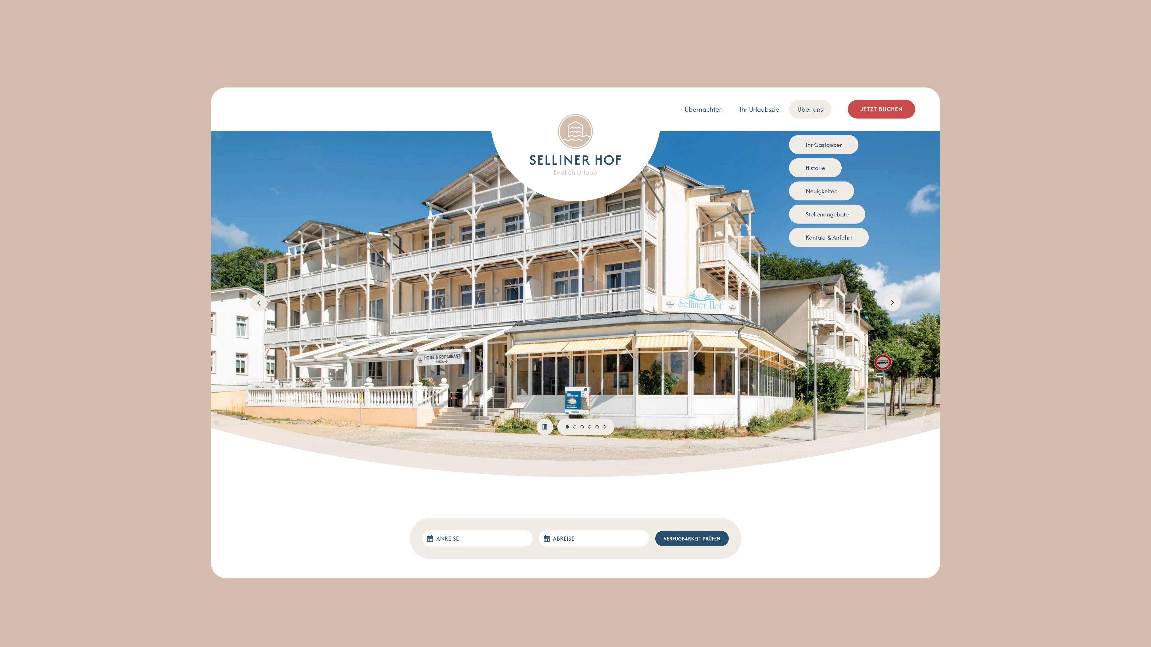 Ansicht der Webseite in Desktopgröße