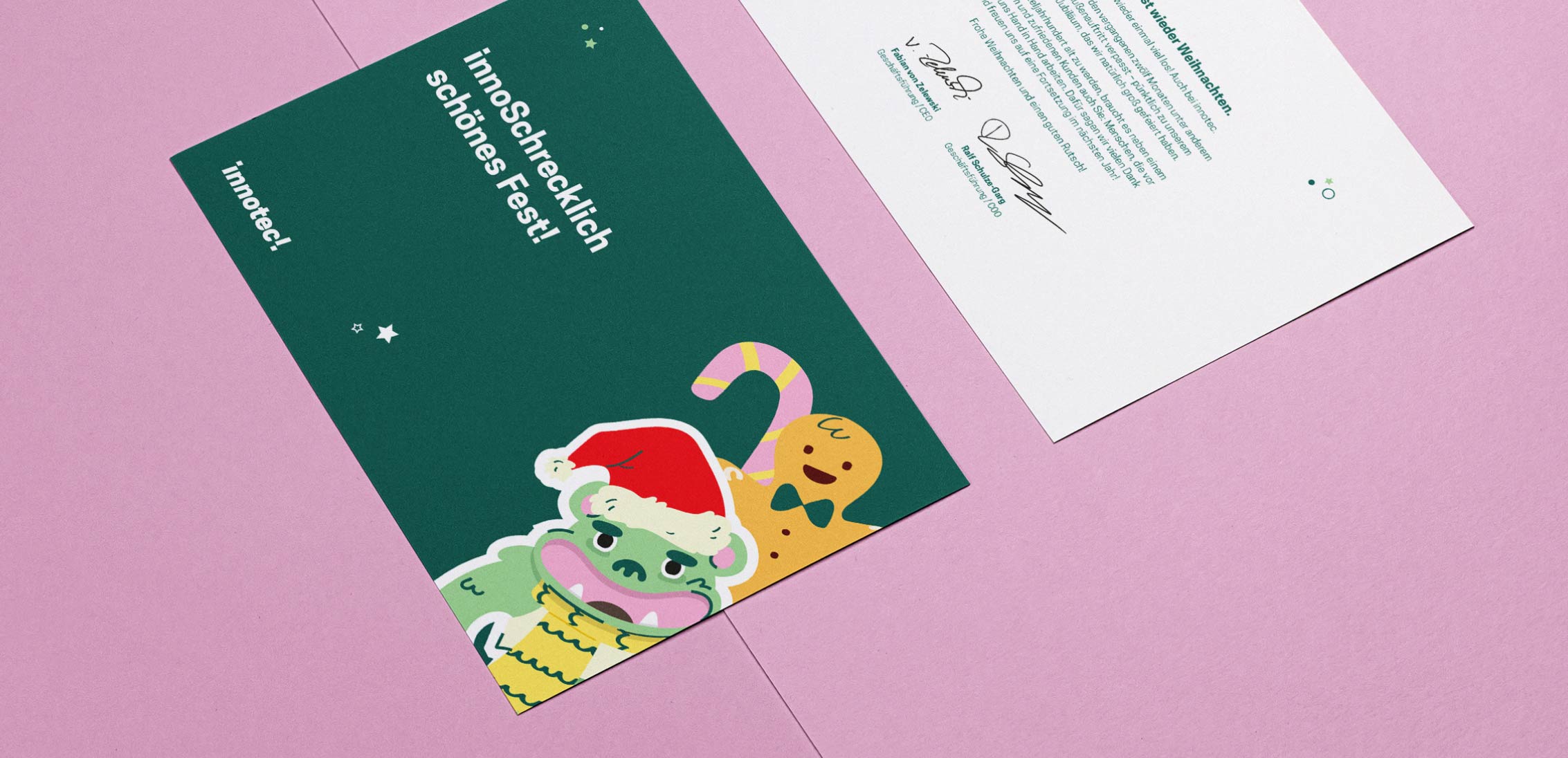 Einladungskarte mit innoschreck-Motiv