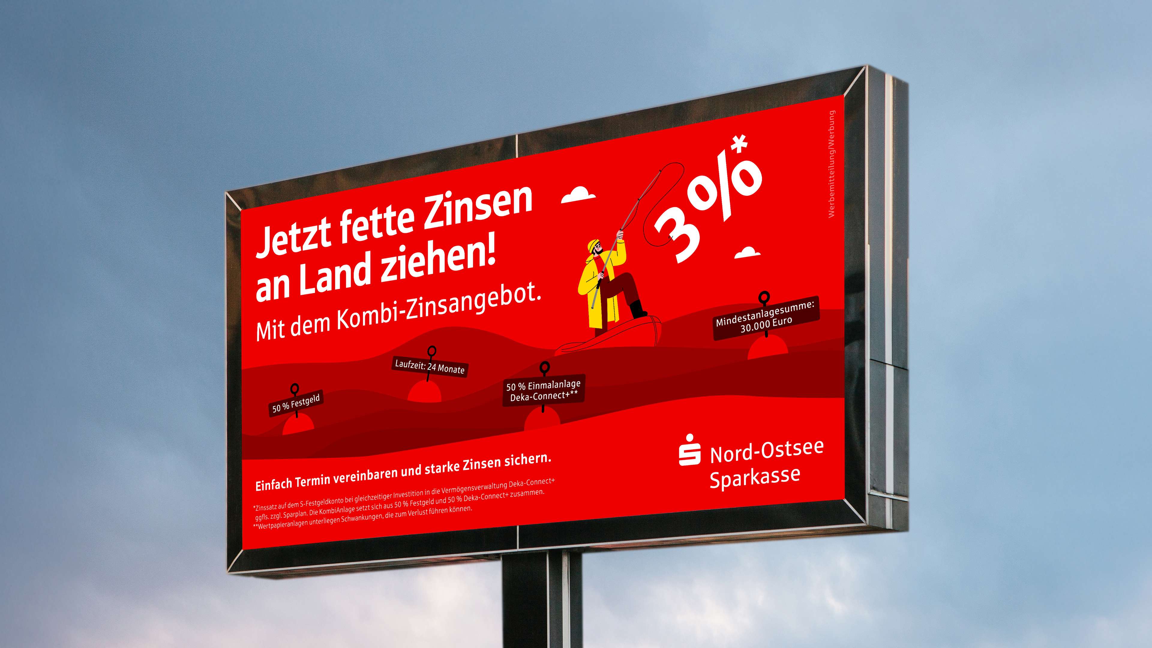 Großflächenplakat mit nospa-Zinsanker-Kampagne