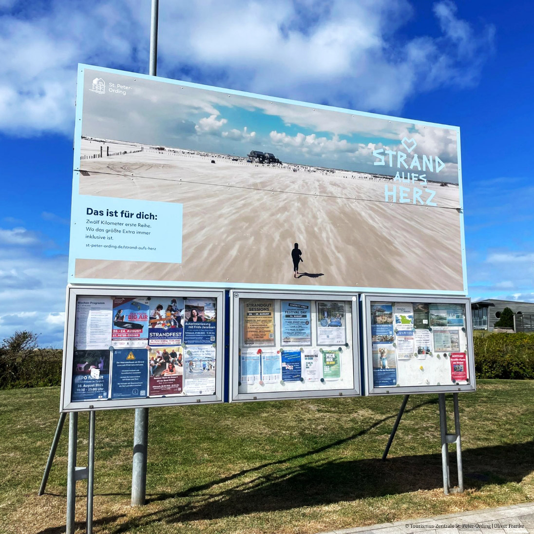 Großflächenplakat Strand-Motiv Strand aufs Herz