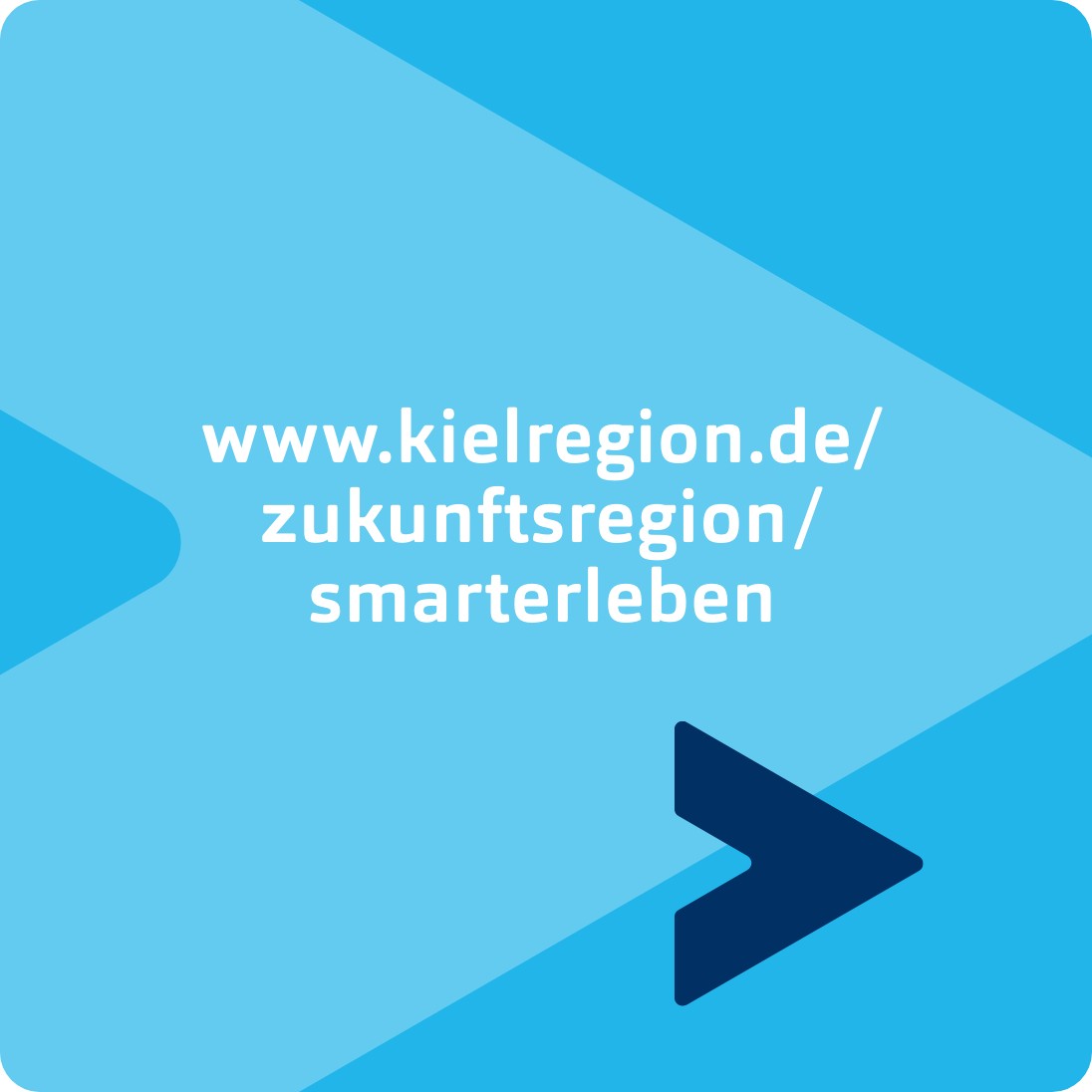 Linkgrafik in hellblau mit dem Link www.kielregion.de/zukunftsregion/smarterleben