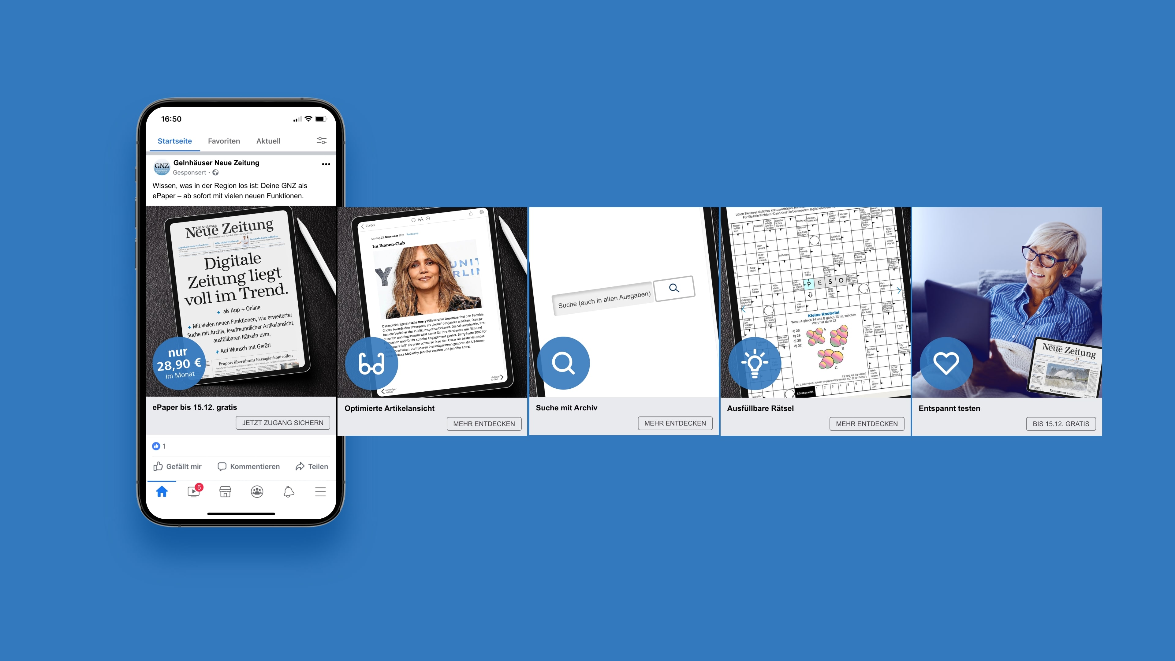 hochzwei_druckhausnaumann_slider_03.jpg Smartphone mit Screenshot der Facebookseite der Gelnhäuser Neuen Zeitung