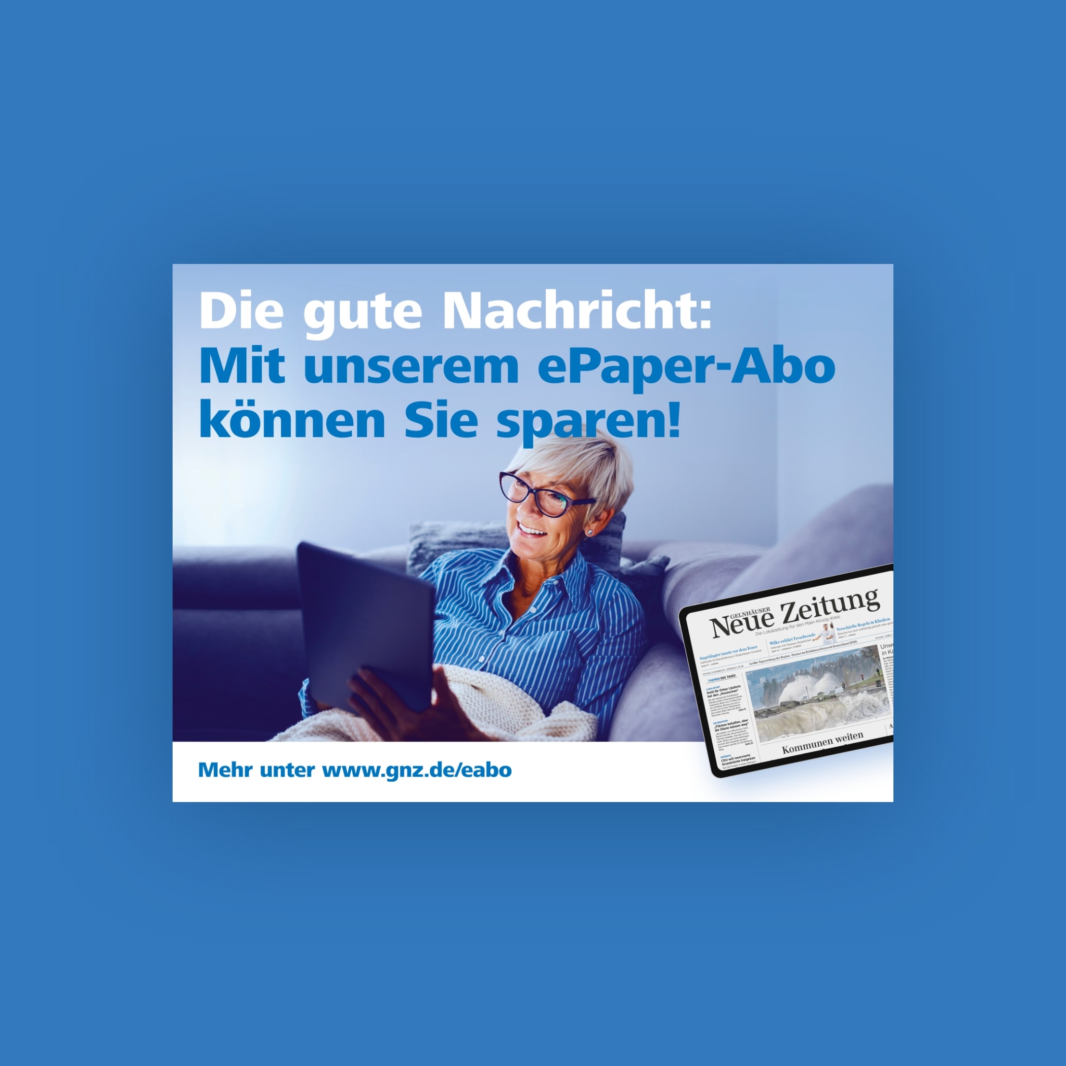 hochzwei_druckhausnaumann_teaser_04.jpg Anzeige mit Seniorin und Tablet: