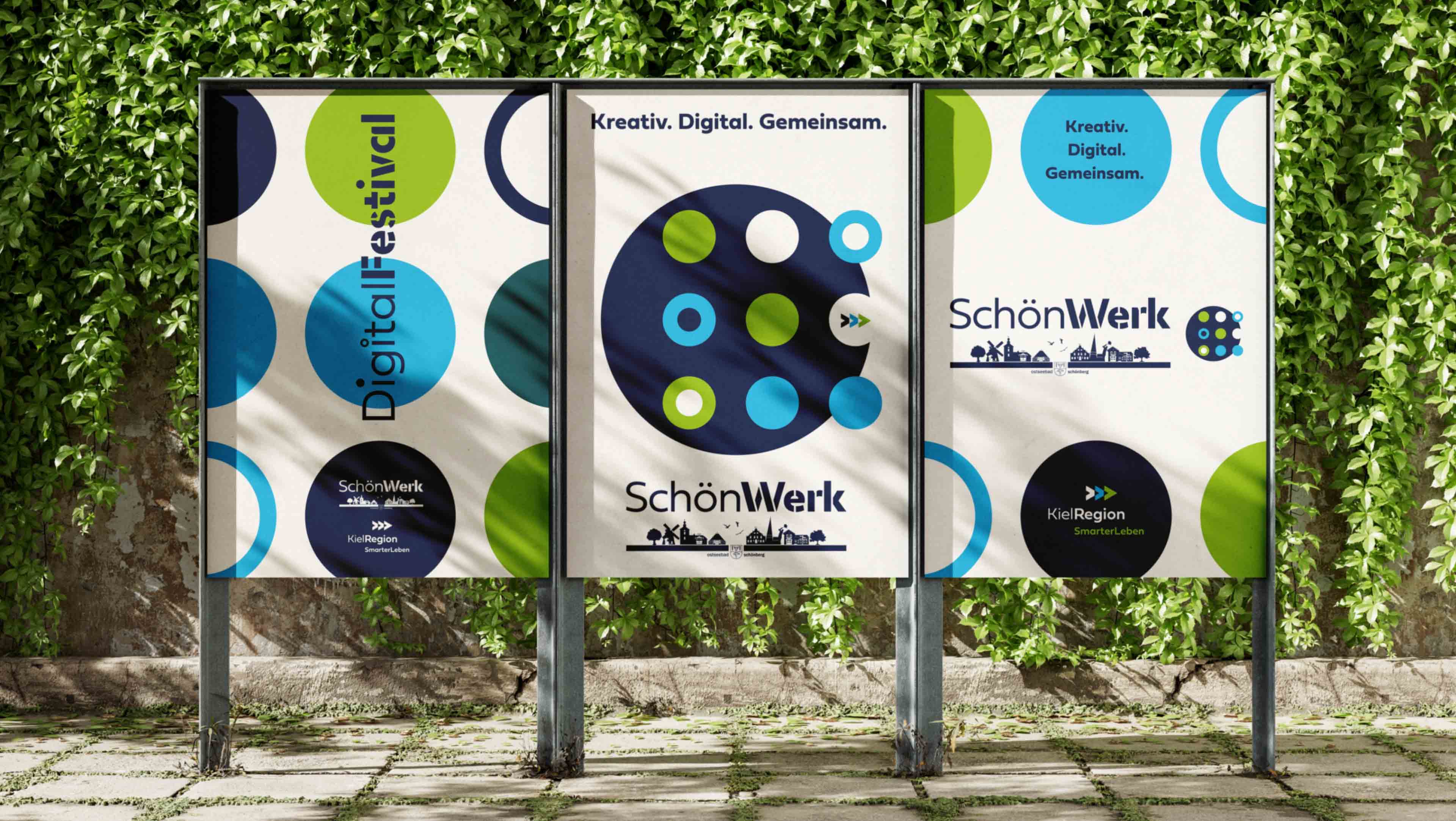 SchönWerk Werbefläche im Grünen.