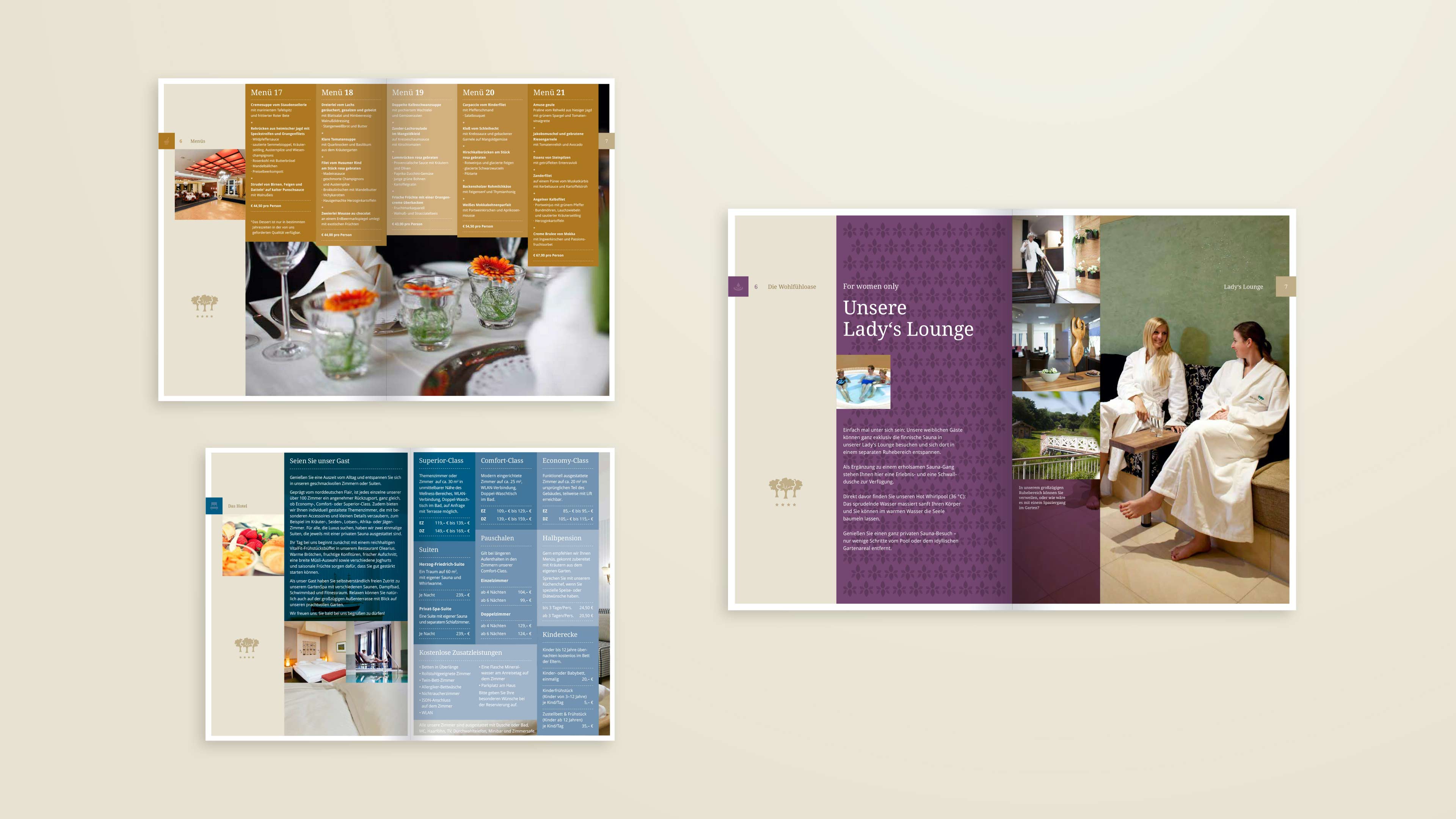 Flyer mit zwei Frauen im Wellnessbereich