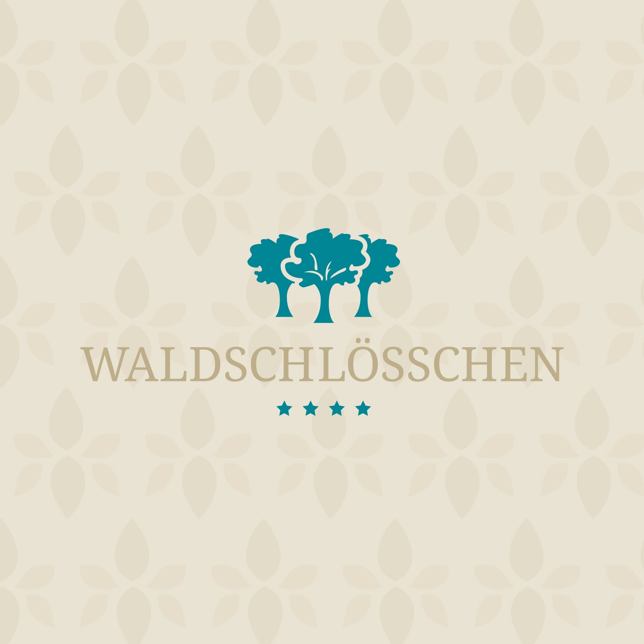 Waldschlösschen Logo auf beigen Hintergrund