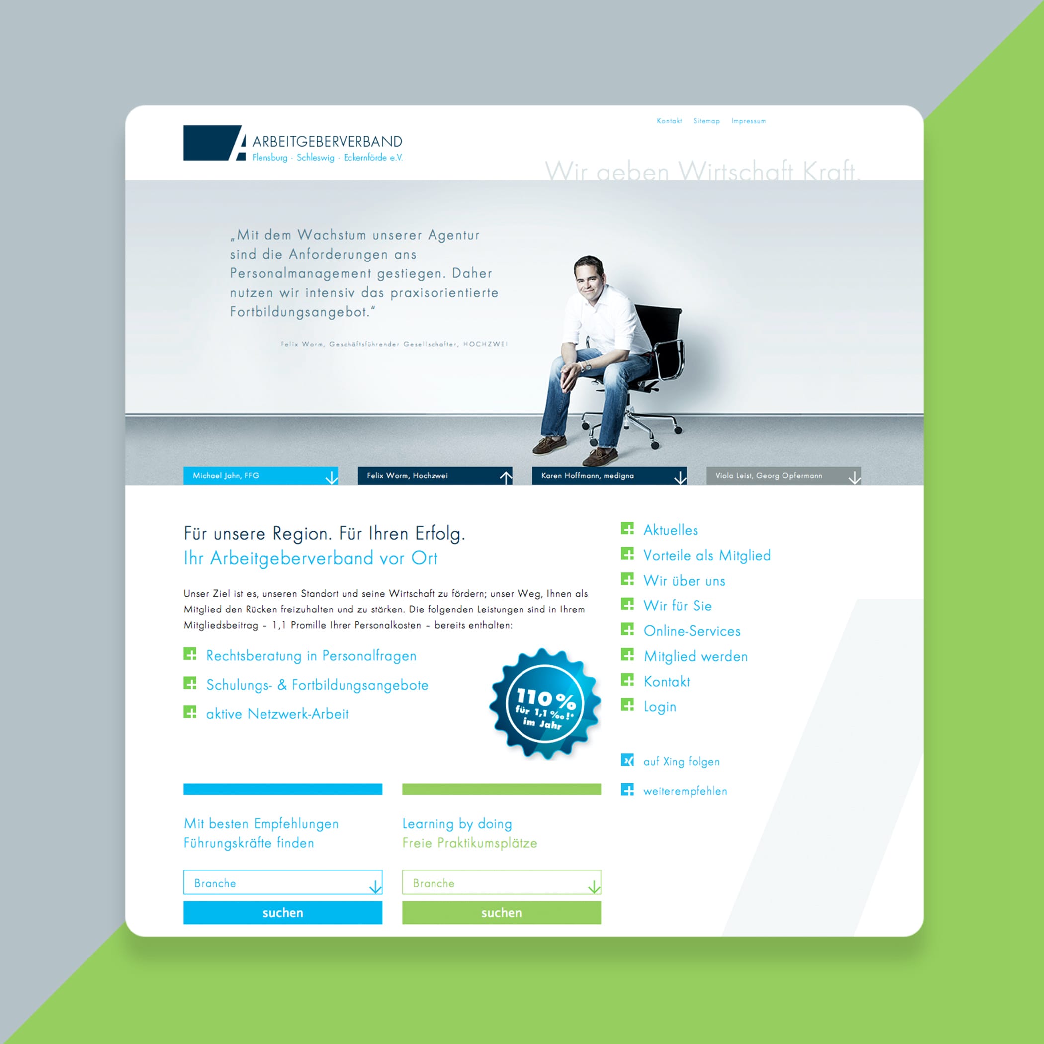 hochzwei_arbe_teaser_07.jpg Startseite des Arbeitgeberverbands vor grau-grünem Hintergrund