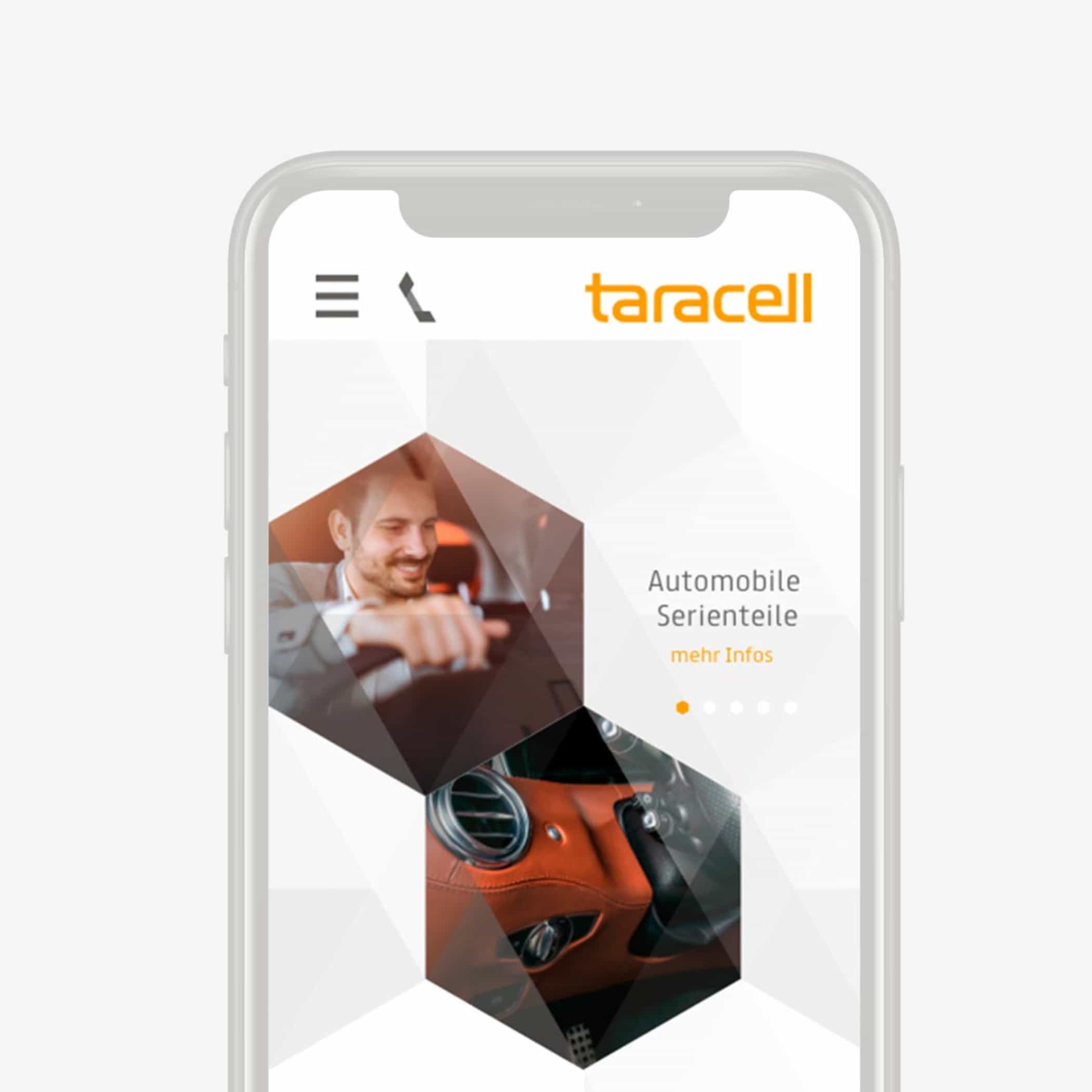 hochzwei_backp_teaser_01.jpg Smartphone zeigt Website von taracell