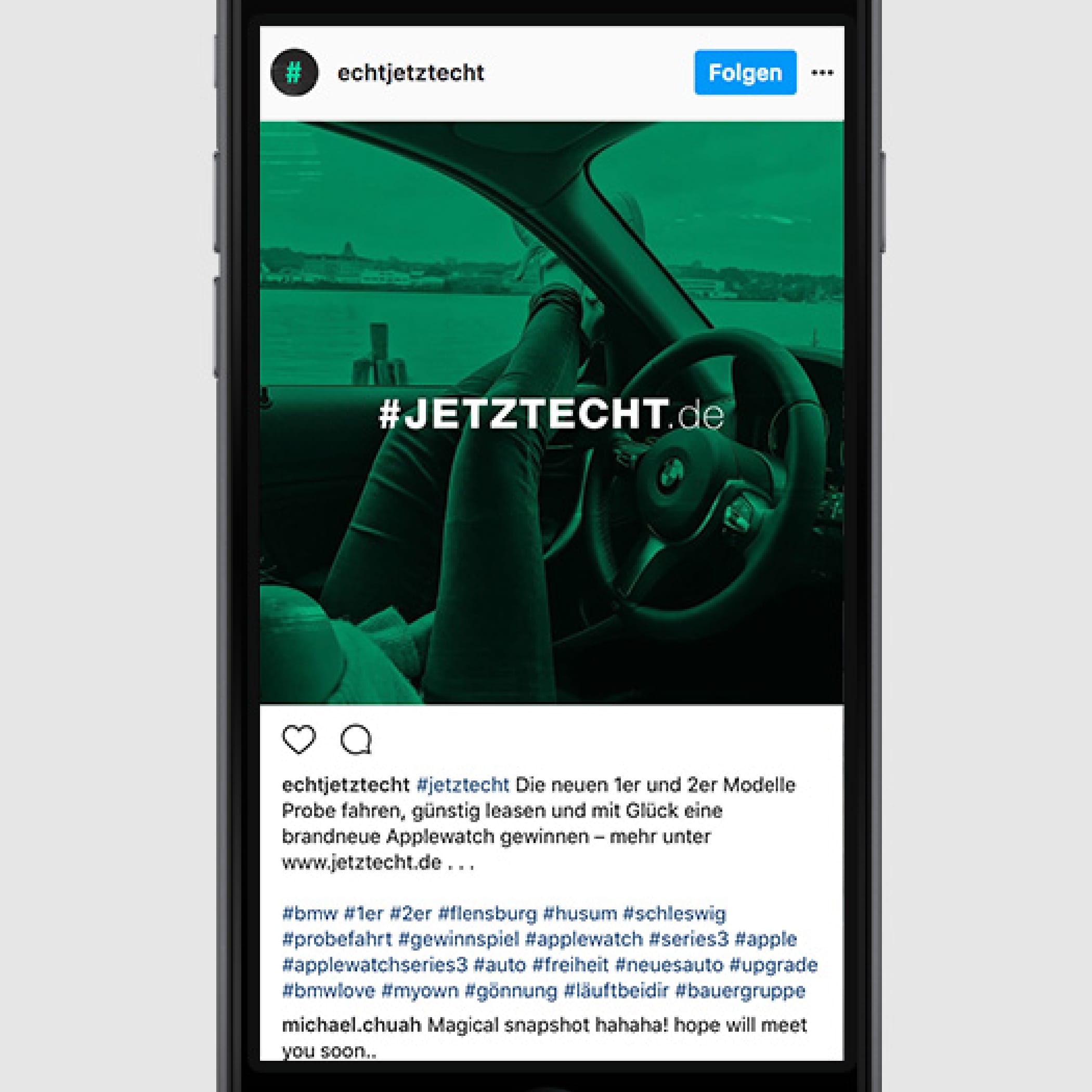 hochzwei_abau_teaser_05.jpg Screenshots eines Instagram-Beitrags mit Schriftzug Jetzt Echt