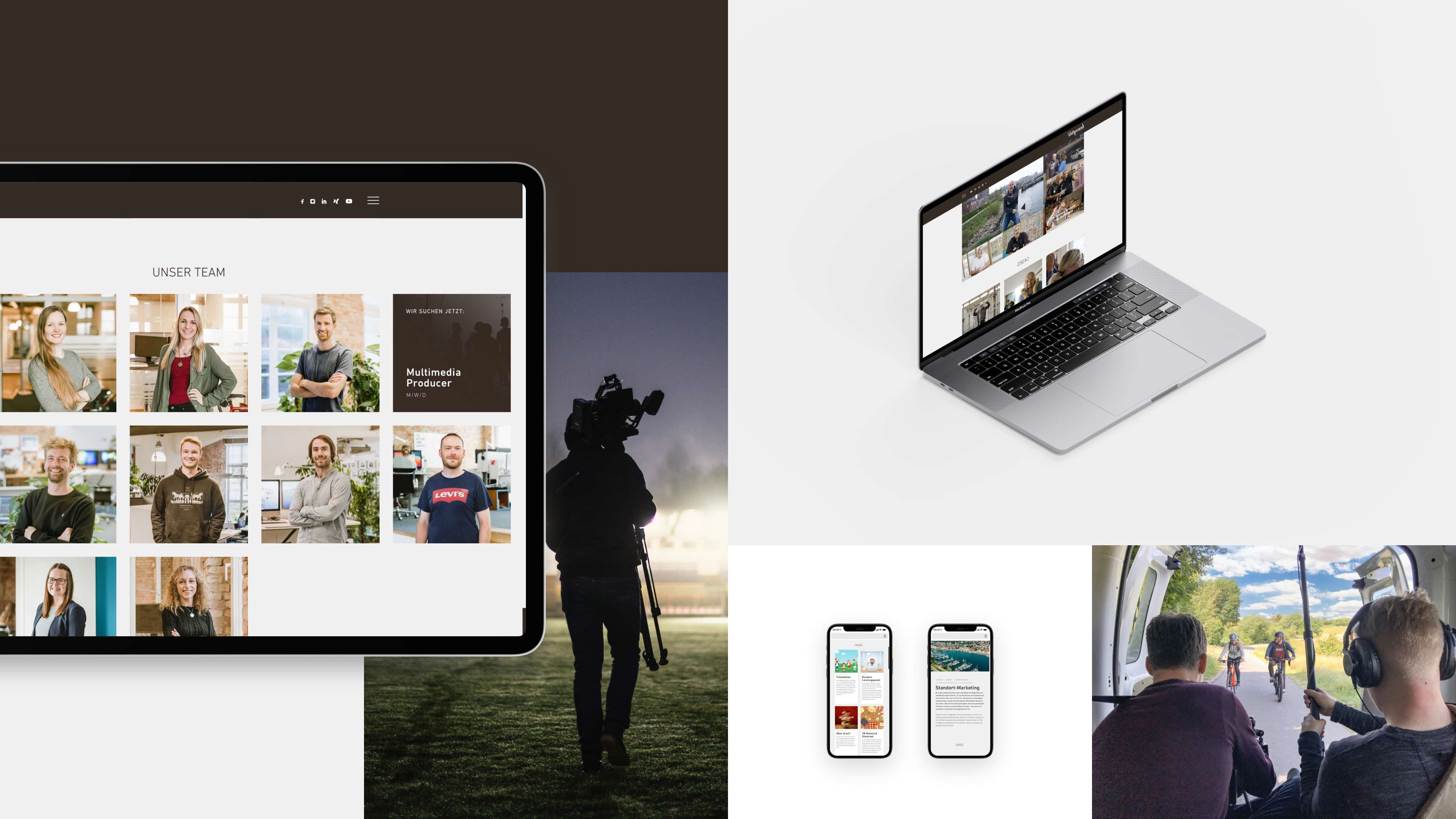 hochzwei_bb_slider_03.jpg Collage mehrer Fotos und der Website von bewegtbild