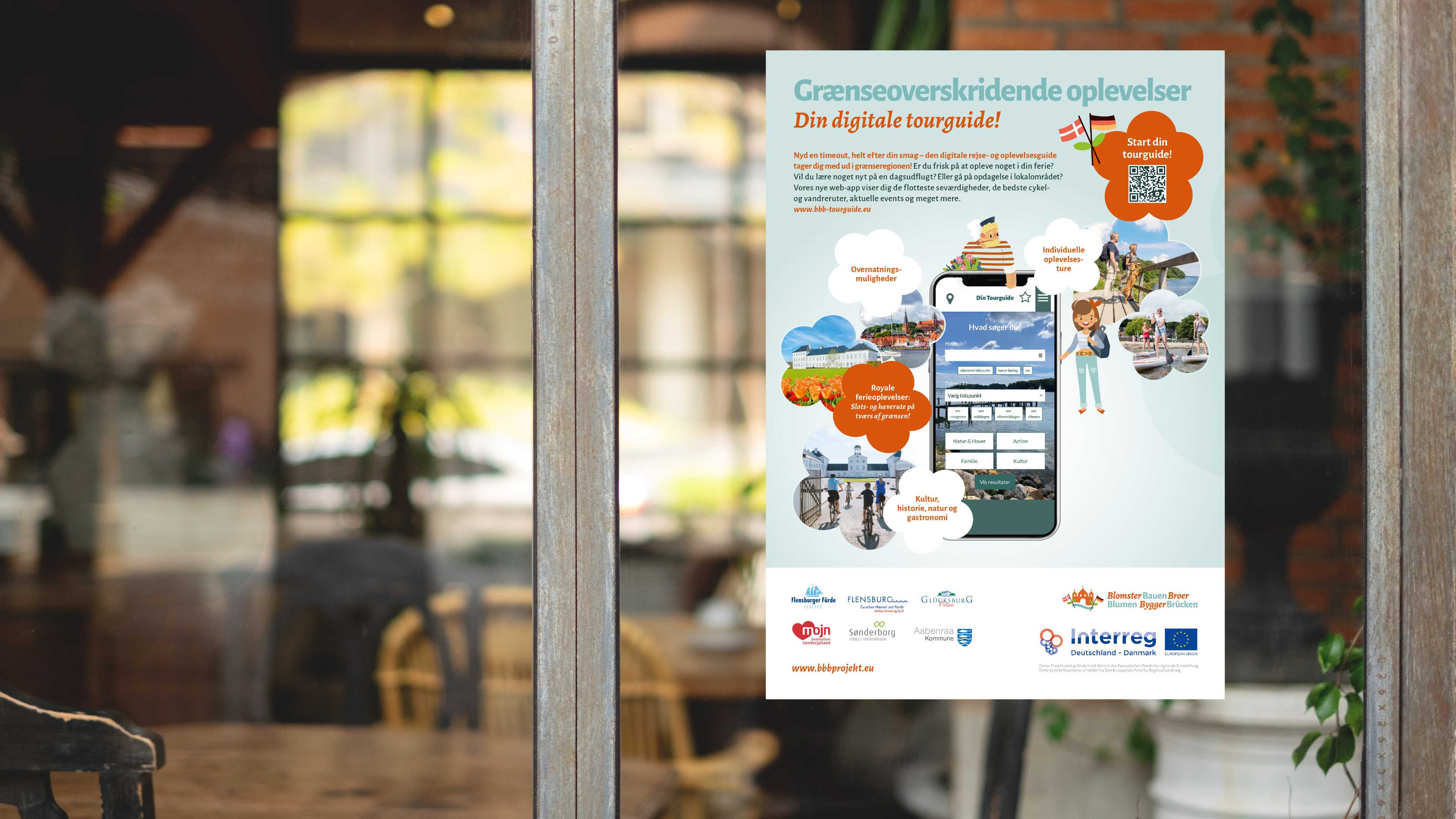 hochzwei_FLFJ_slider_01.jpg Werbeplakat von Blumen bauen Brücken an einer Fensterscheibe