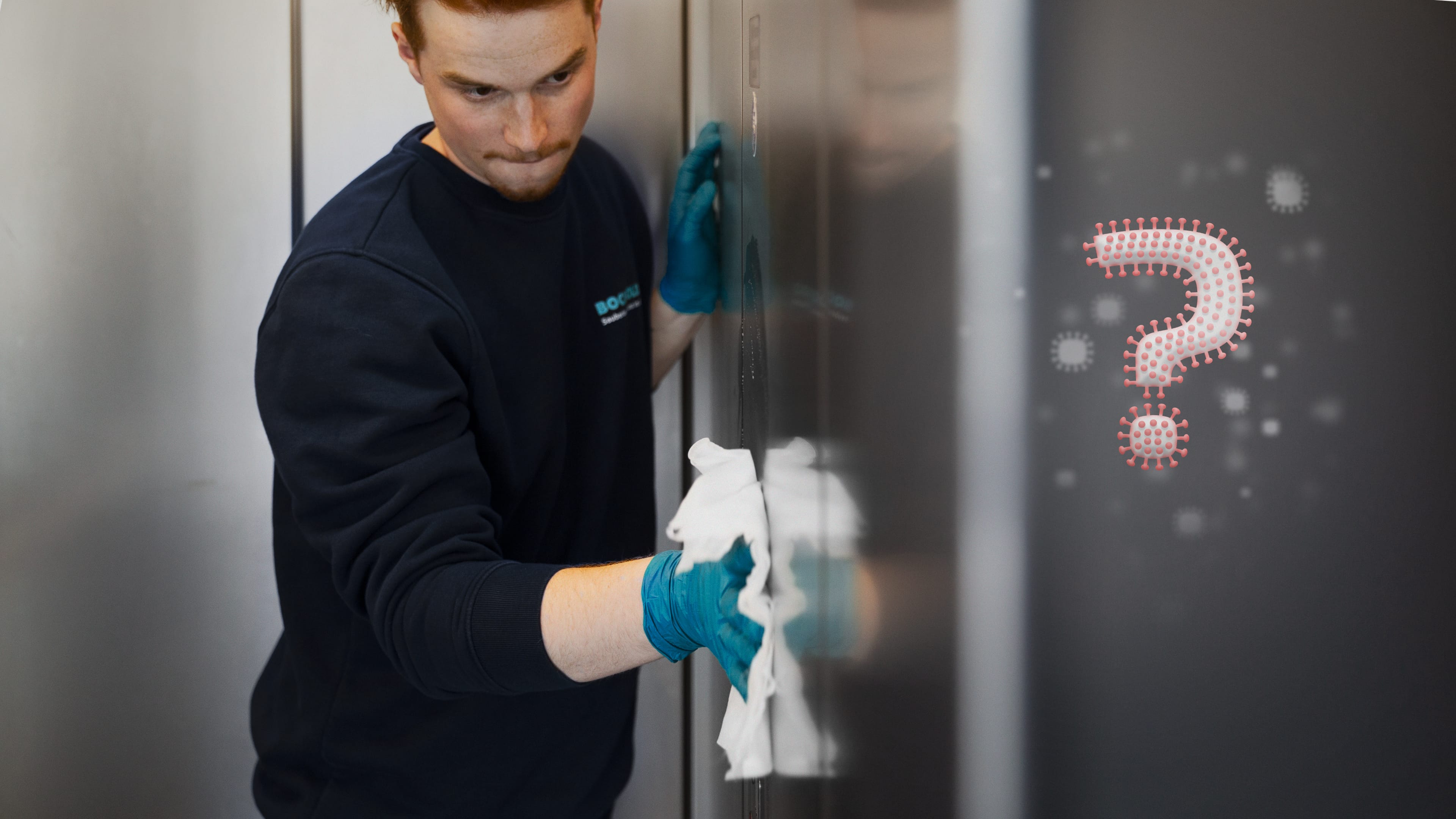 hochzwei_bockh_slider_02.jpg Mann mit blauen Gummihandschuhen reinigt graue Wand