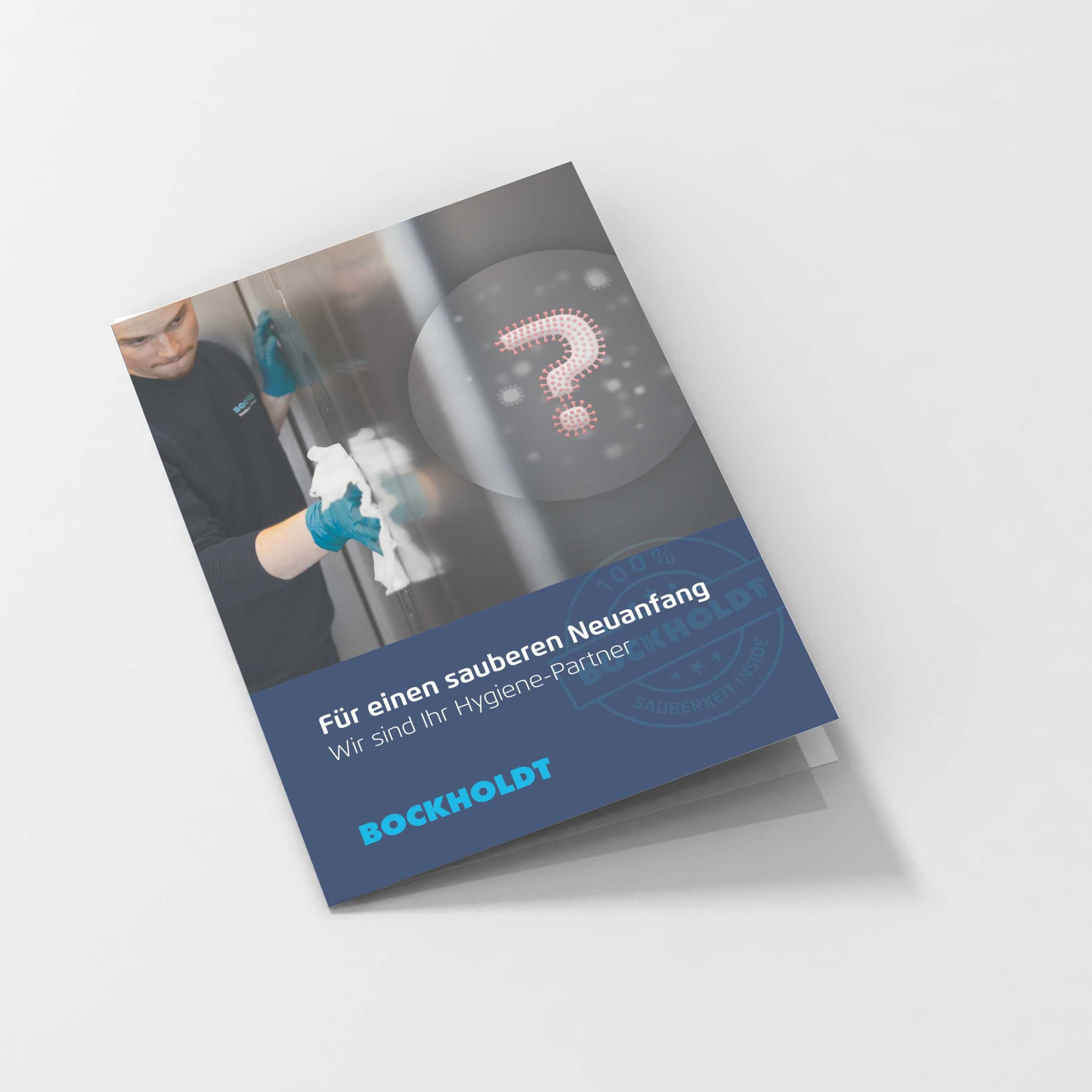 hochzwei_bockh_teaser_07.jpg Titelblatt des Flyers für Bockholdt zeigt putzenden Mann mit Gummihandschuhen